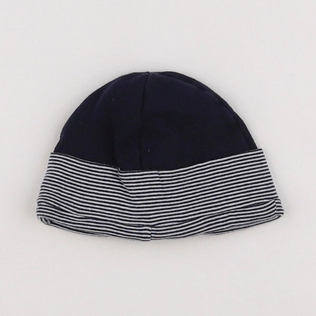 Petit Bateau - bonnet bleu, blanc - 3/6 mois