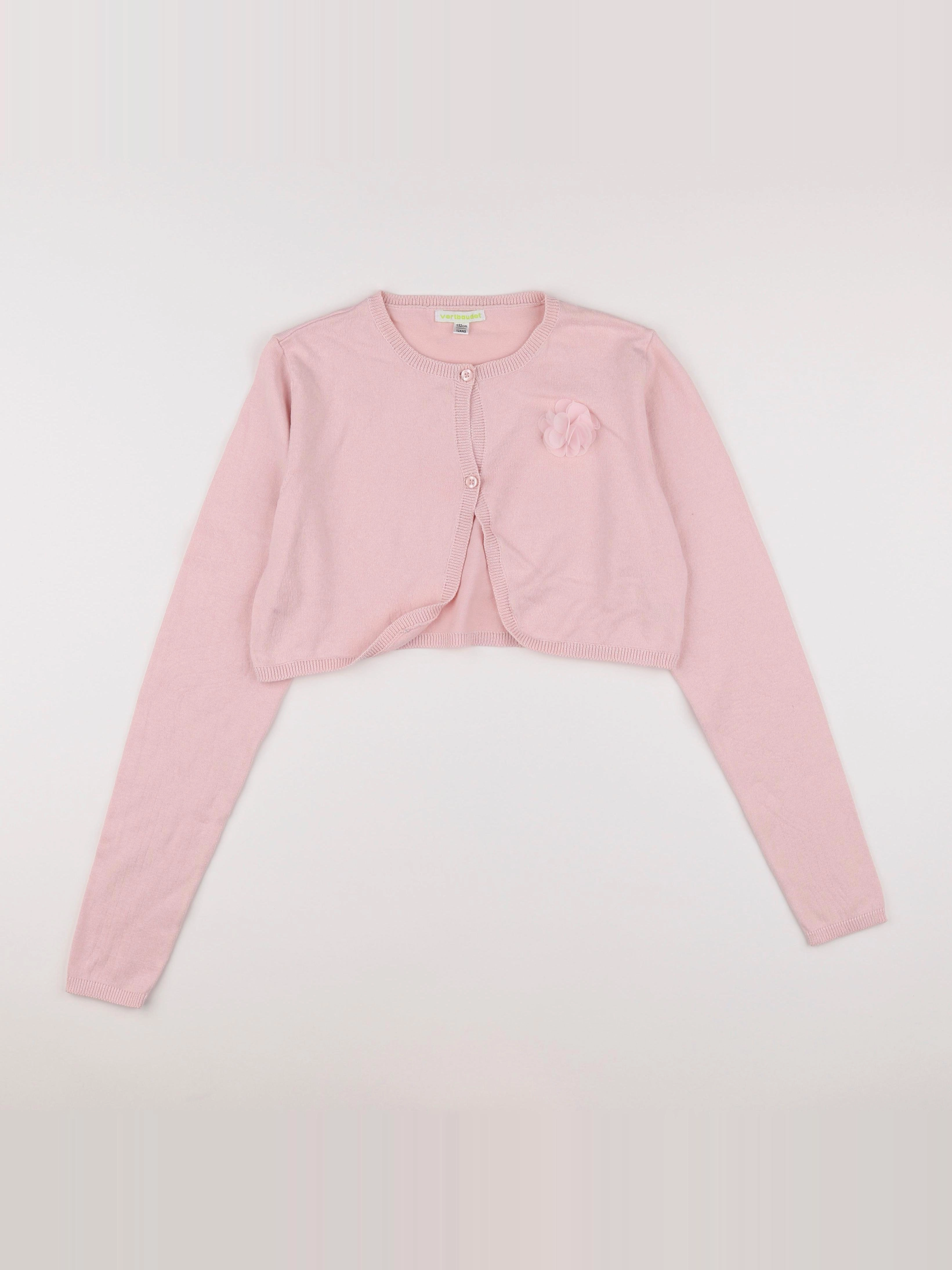 Vertbaudet - gilet rose - 12 ans