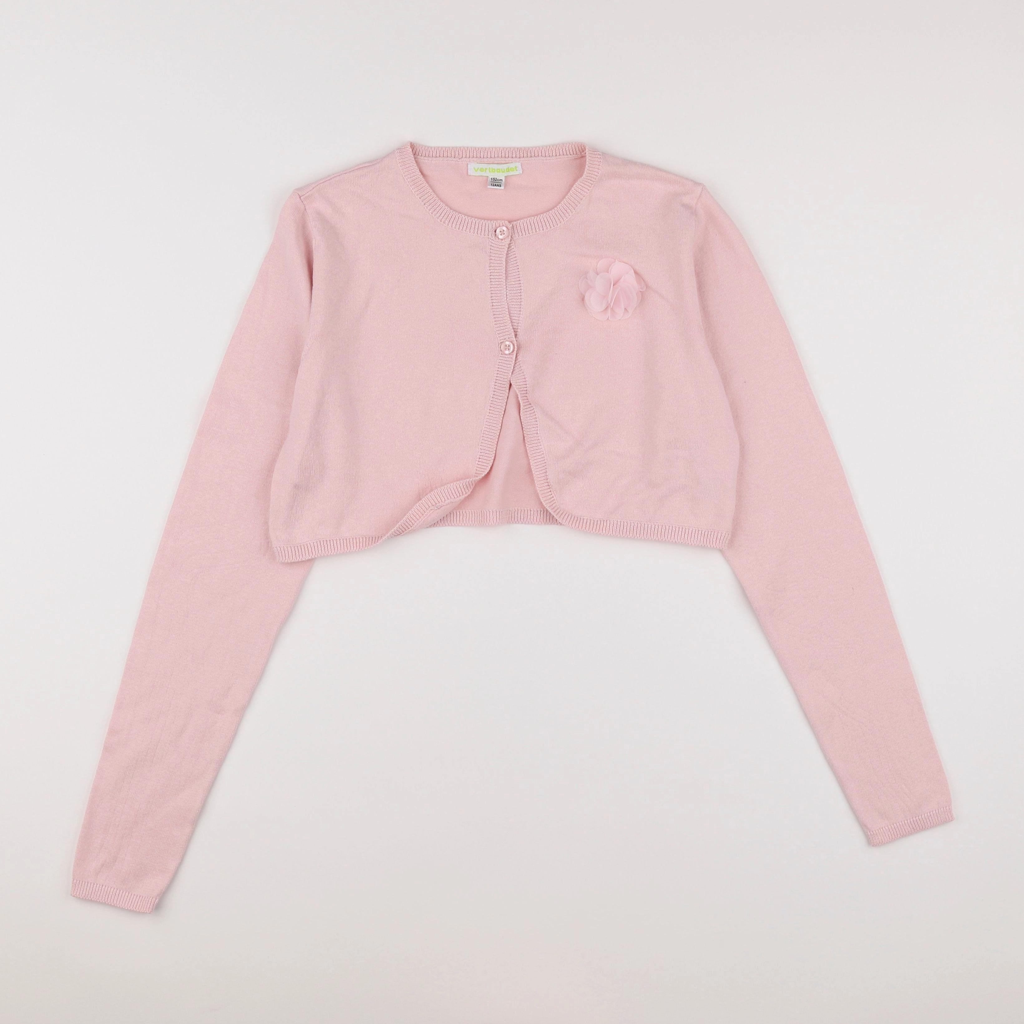 Vertbaudet - gilet rose - 12 ans