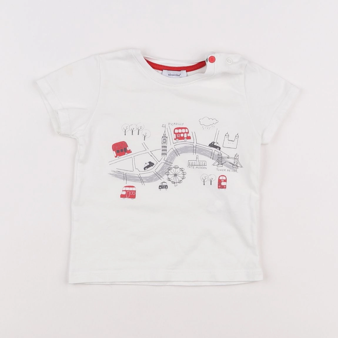 Absorba - tee-shirt blanc - 9 mois