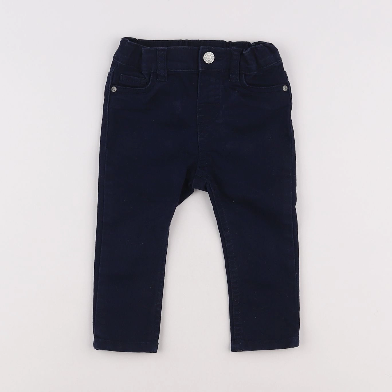 H&M - pantalon bleu - 6/9 mois
