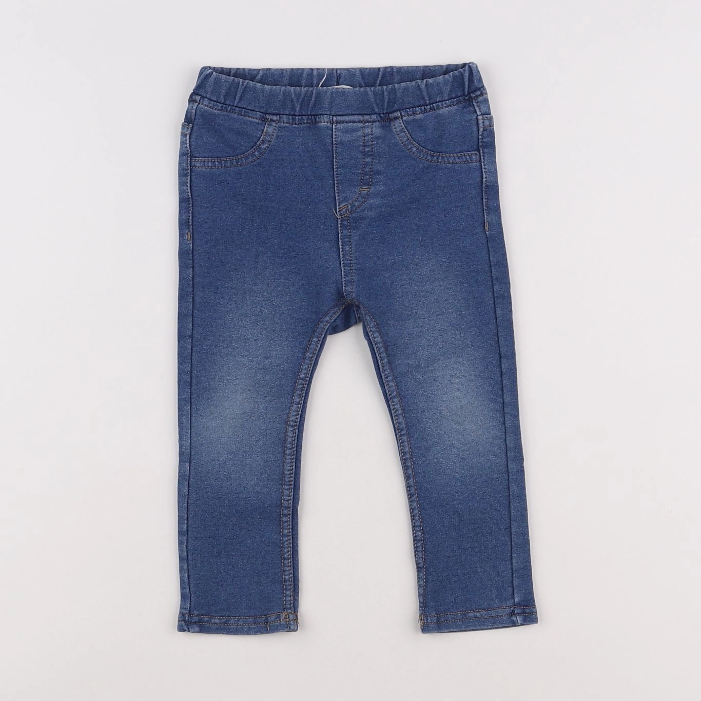 H&M - jegging bleu - 9/12 mois