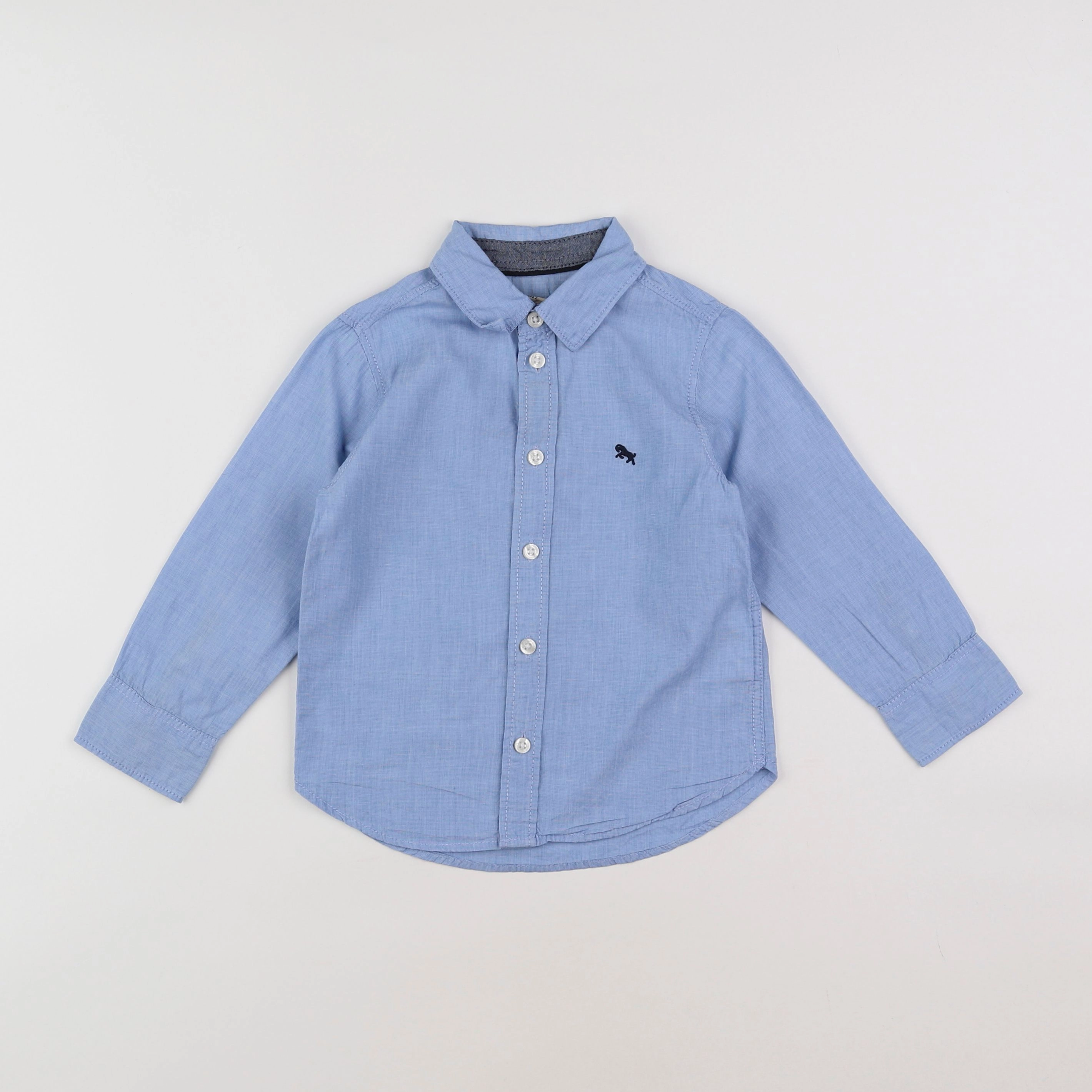 Okaidi - chemise bleu - 18 mois à 2 ans