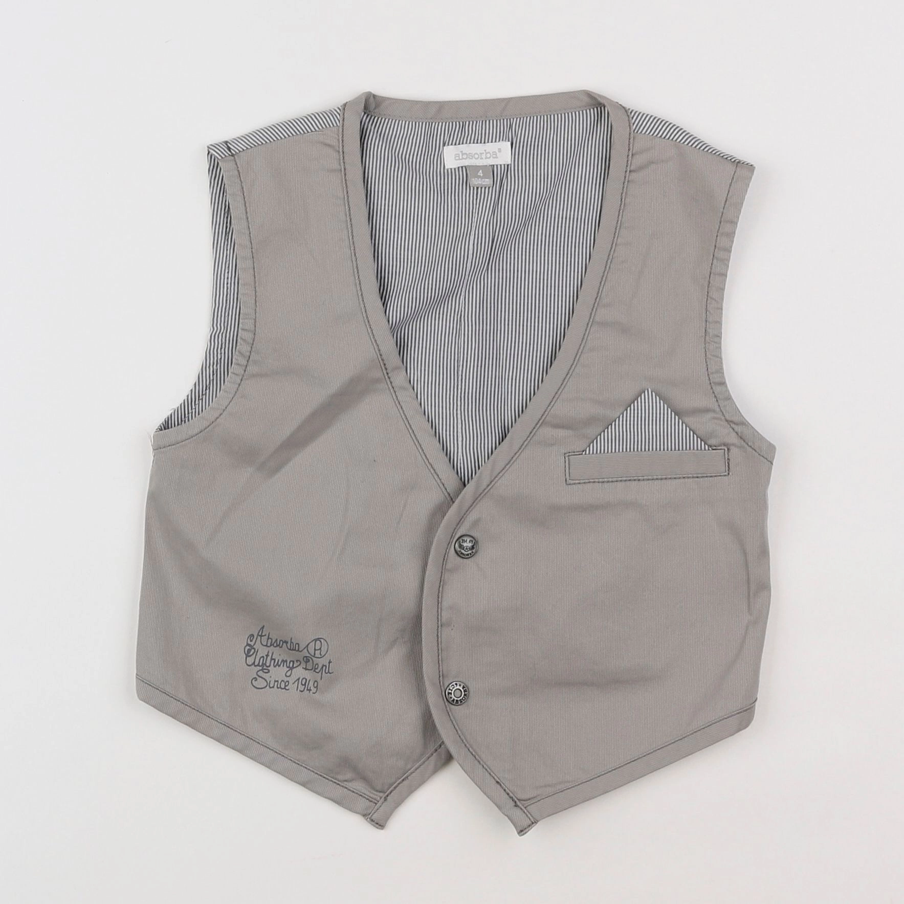 Absorba - gilet gris - 4 ans