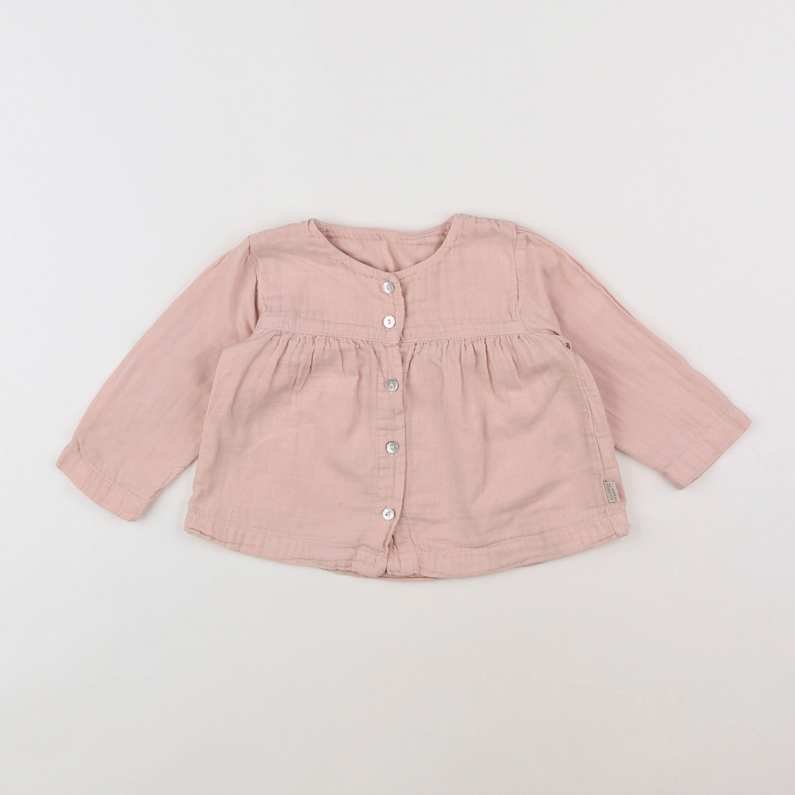 Poudre Organic - blouse rose - 6 mois