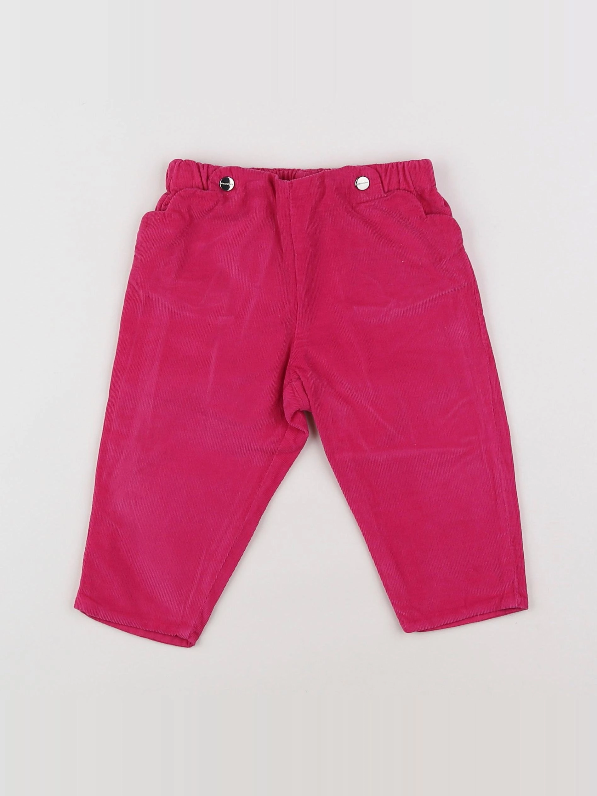 Jacadi - pantalon doublé, liberty rose - 12 mois
