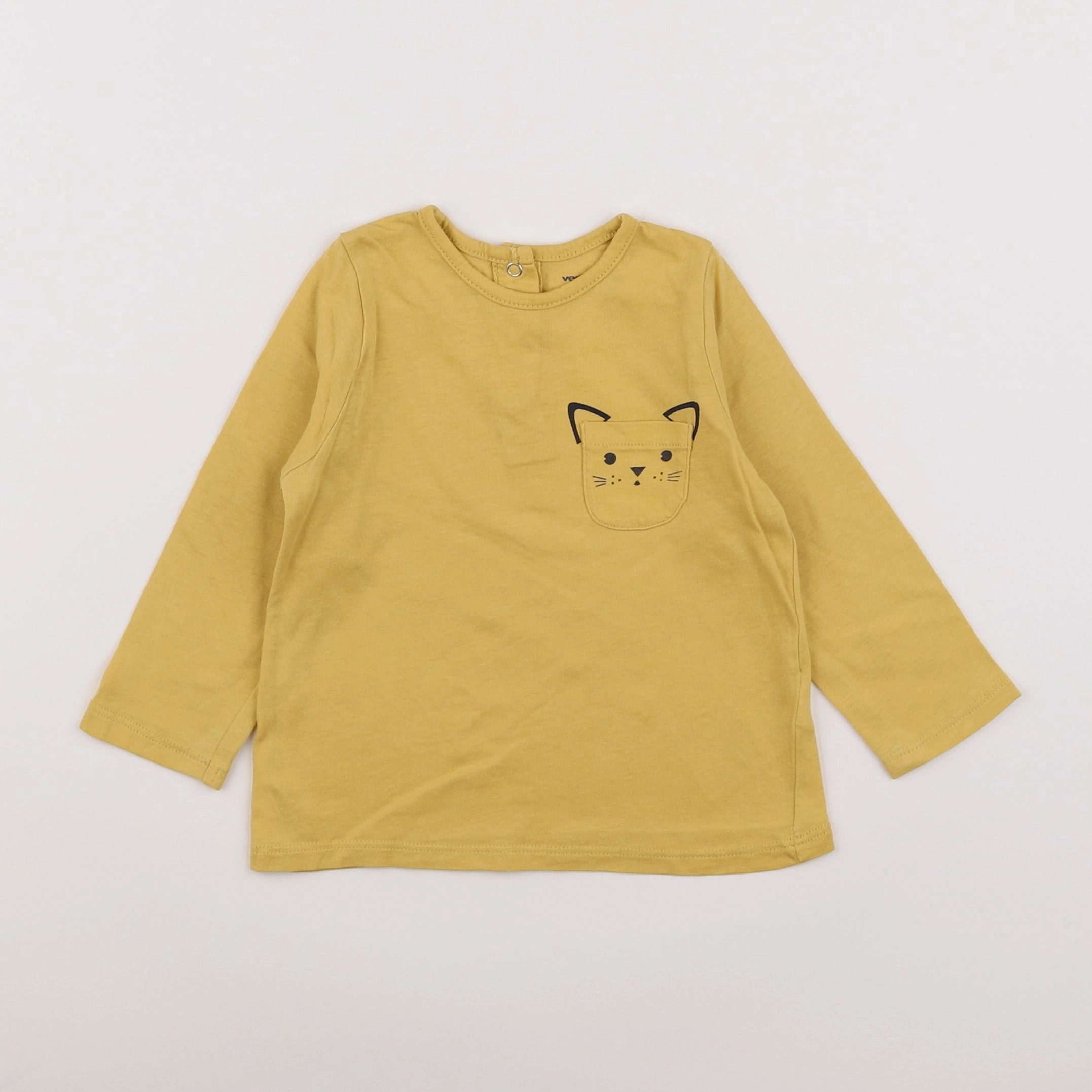 Vertbaudet - tee-shirt jaune - 12 mois