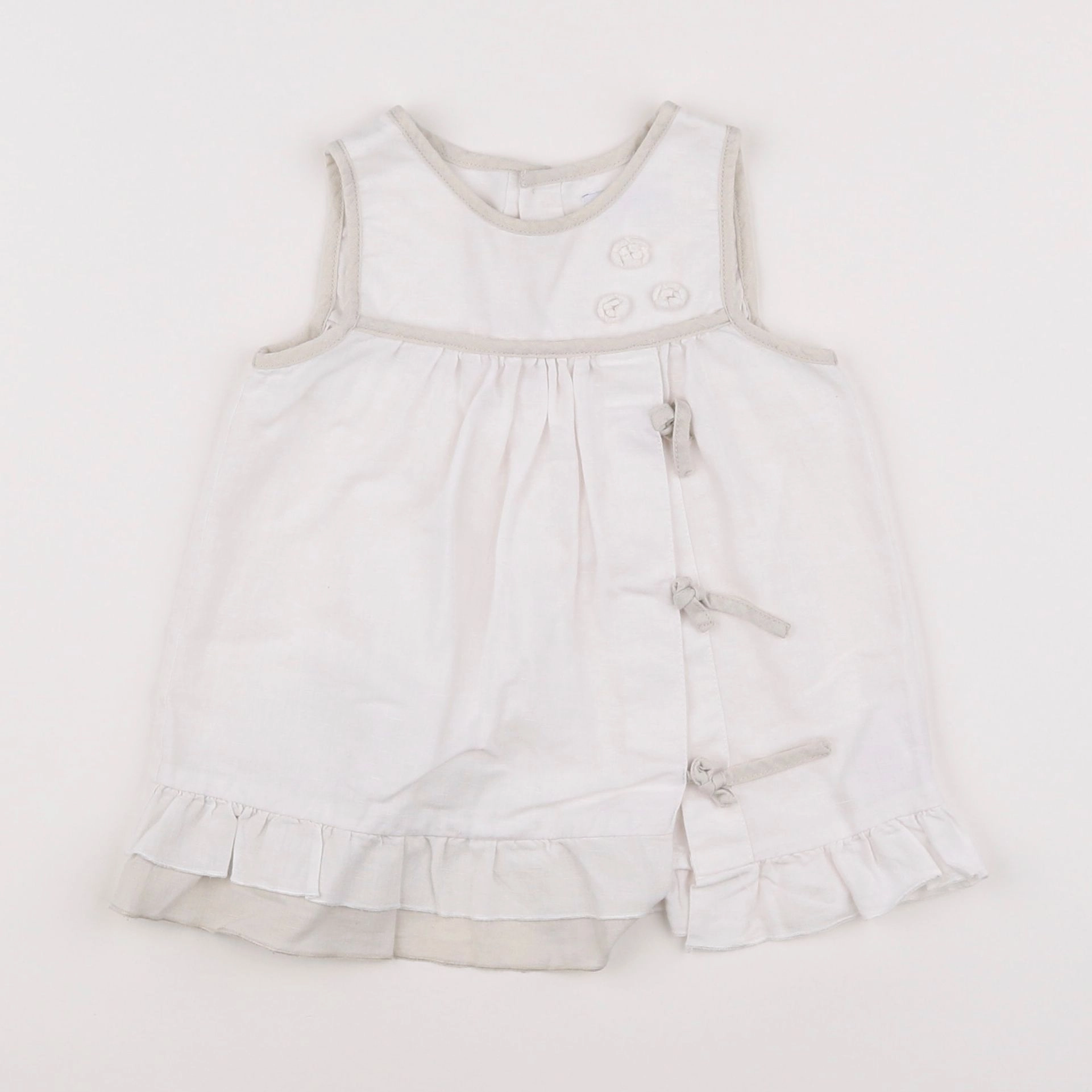 Vertbaudet - robe beige - 18 mois