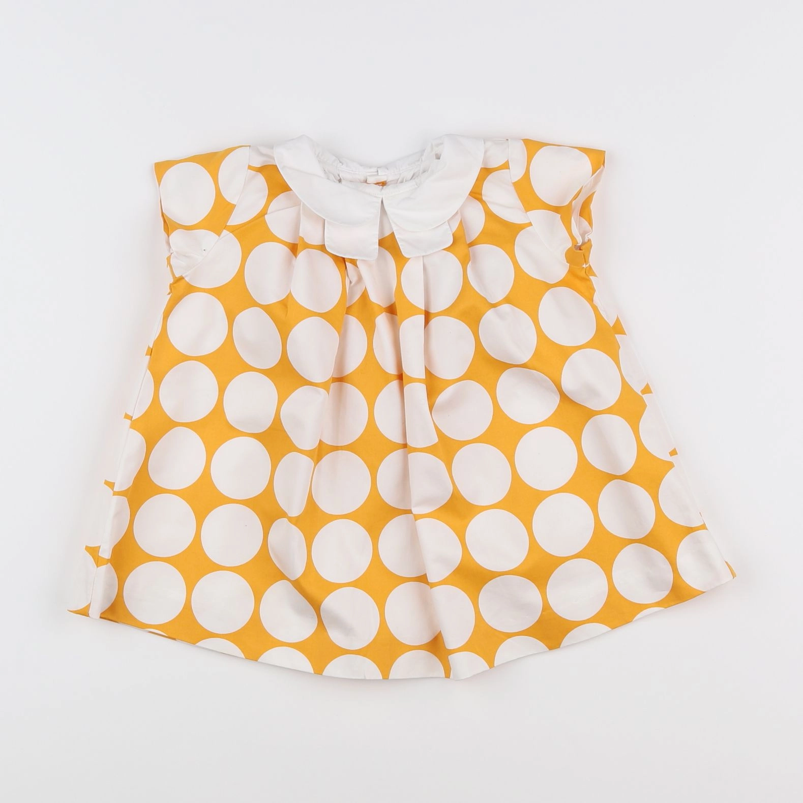Jacadi - robe blanc, jaune - 12 mois