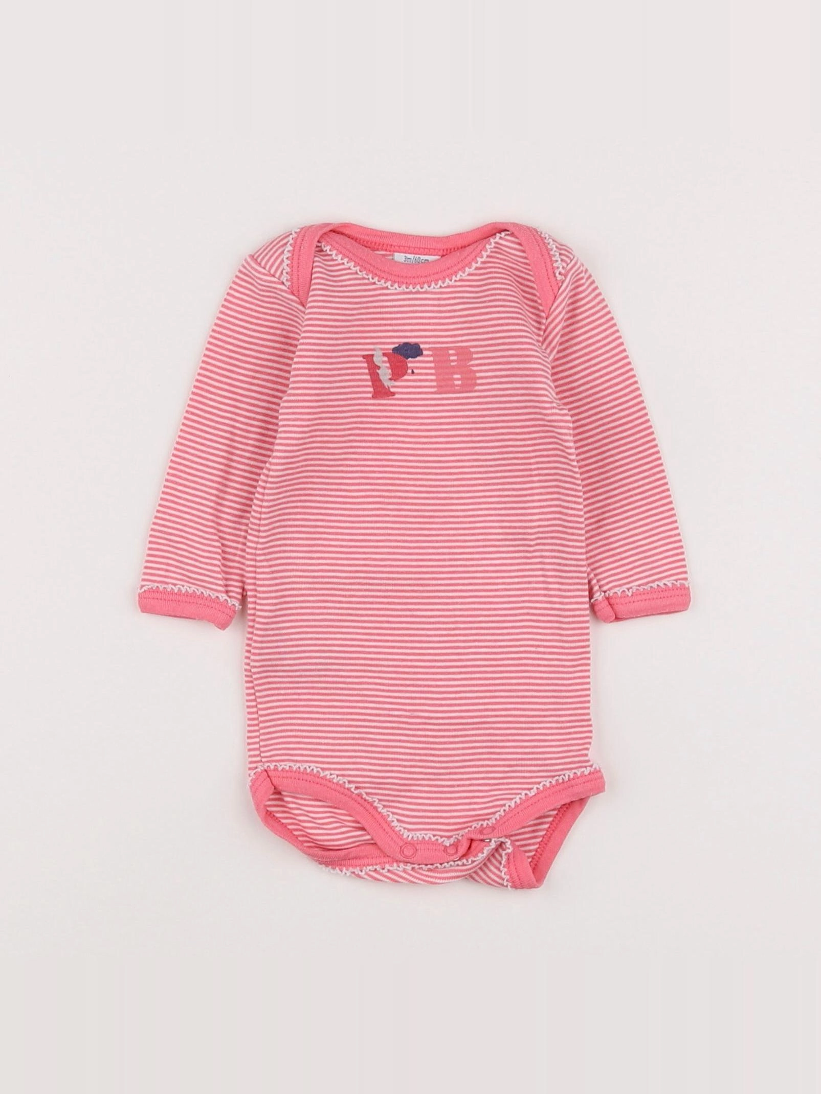 Petit Bateau - body rose - 3 mois