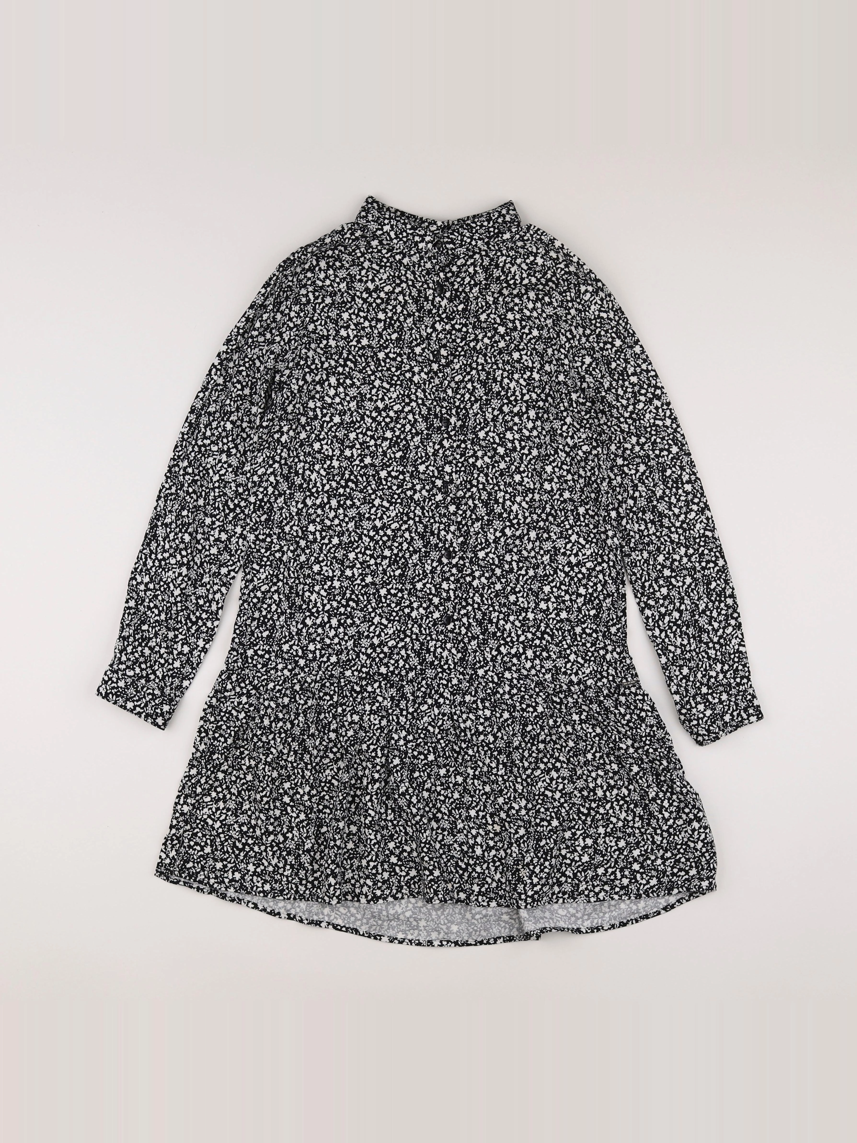 IKKS - robe blanc, noir - 12 ans