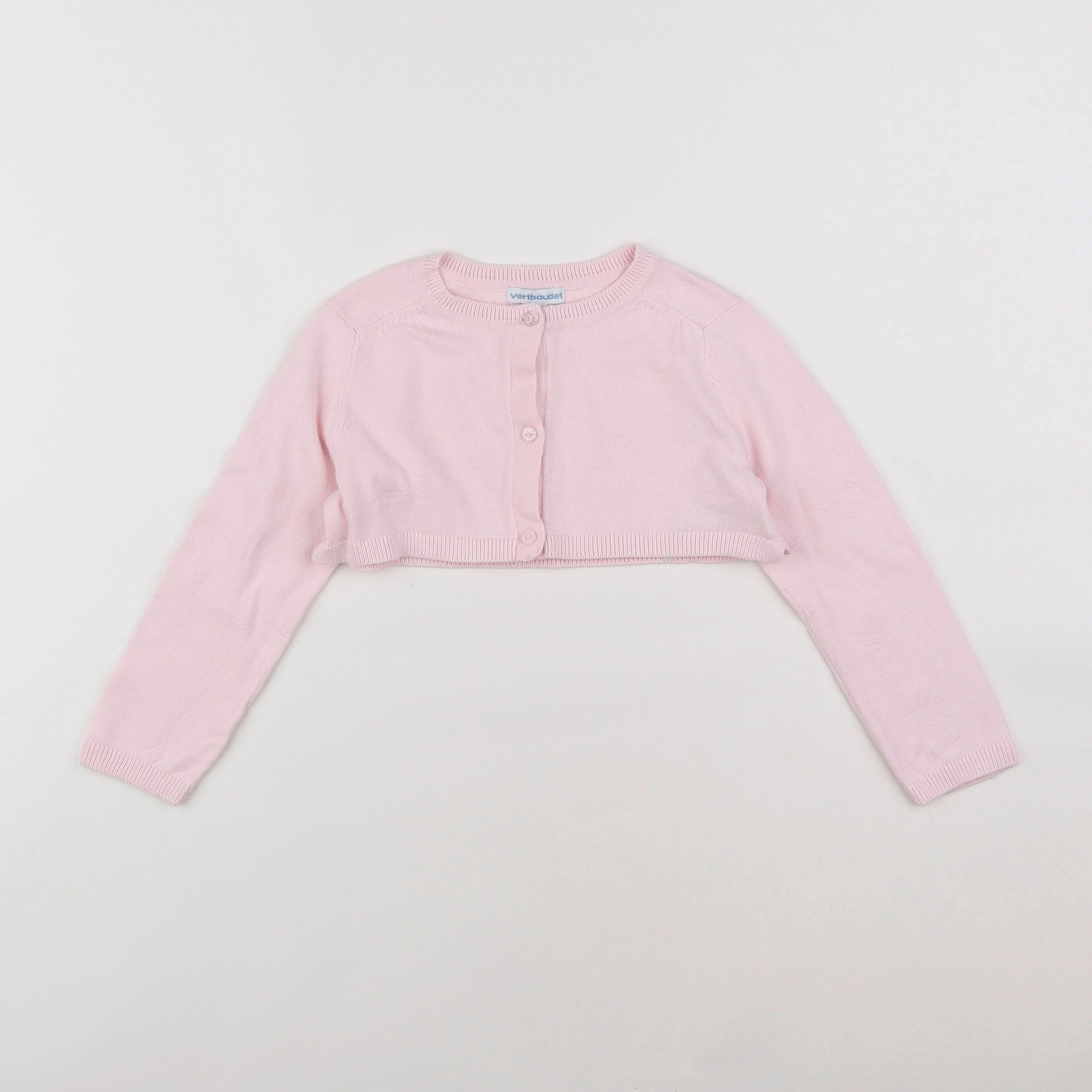 Vertbaudet - gilet rose - 4 ans