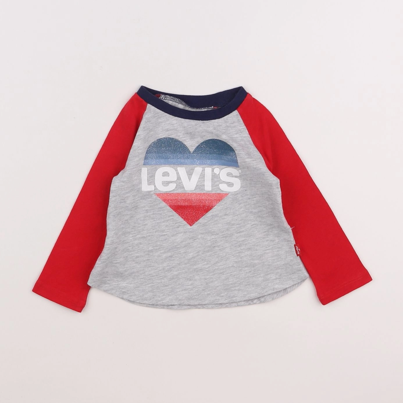 Levi's - tee-shirt gris, rouge - 12 mois