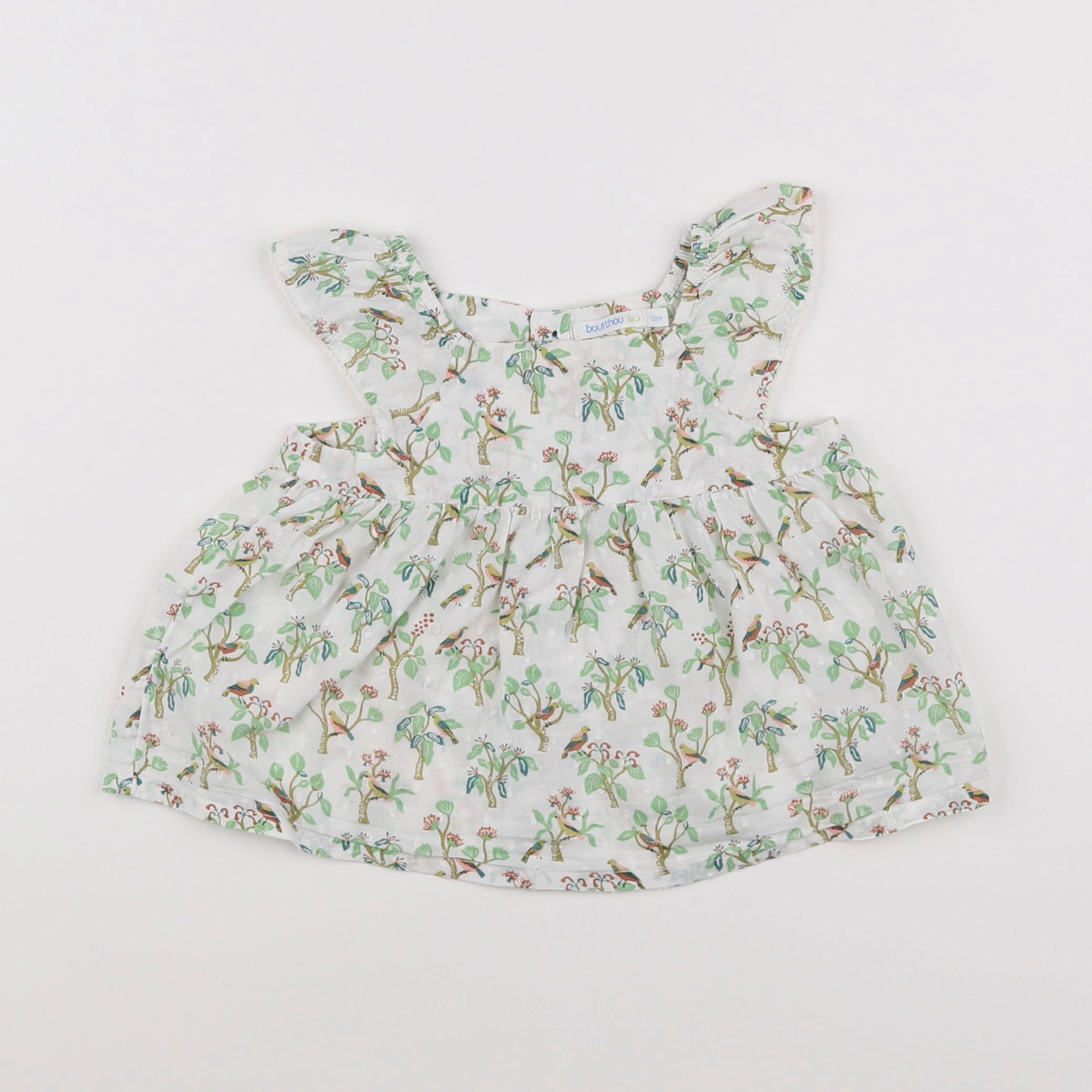 Boutchou - blouse blanc - 12 mois