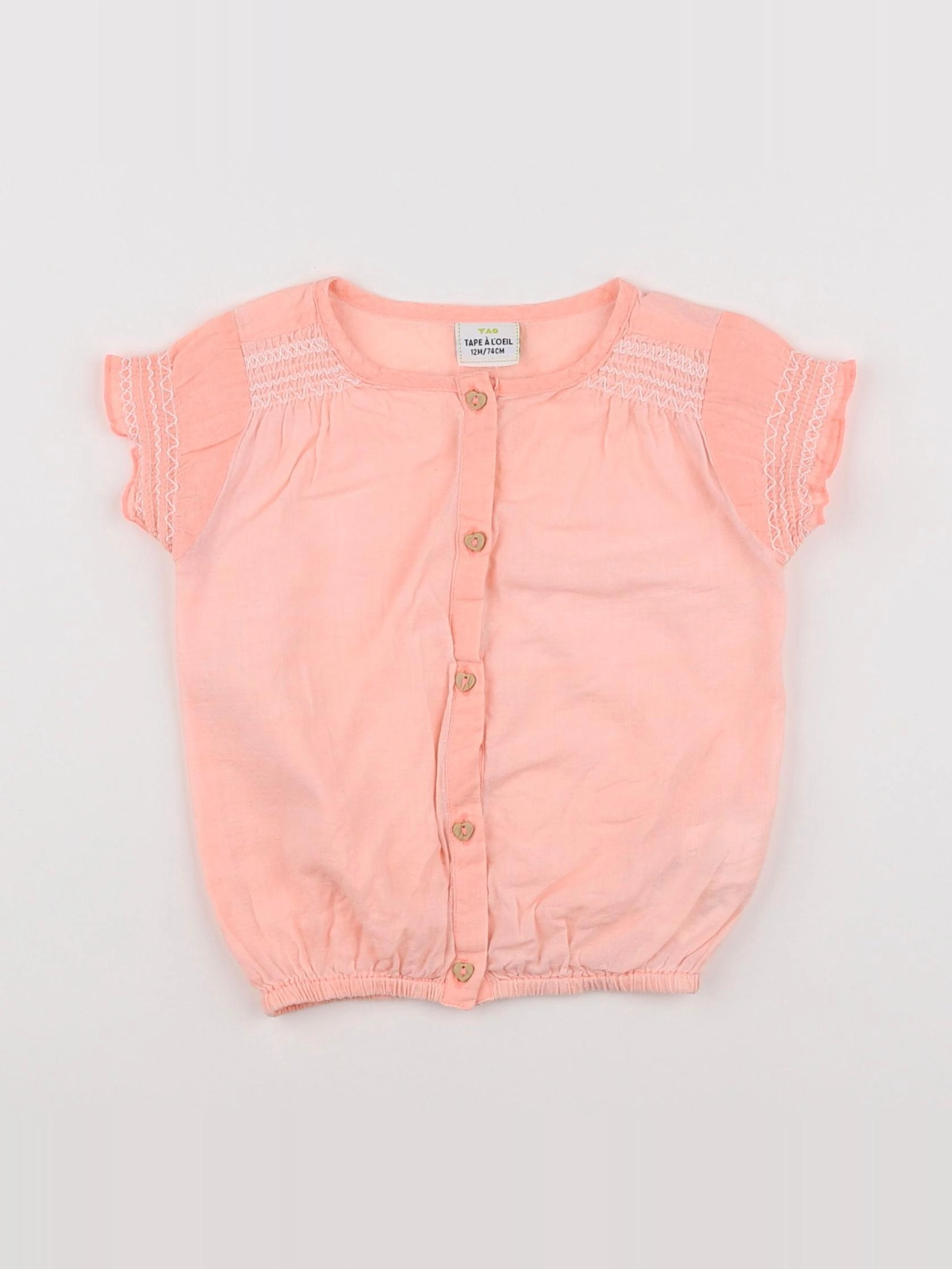 Tape à l'oeil - blouse rose - 12 mois
