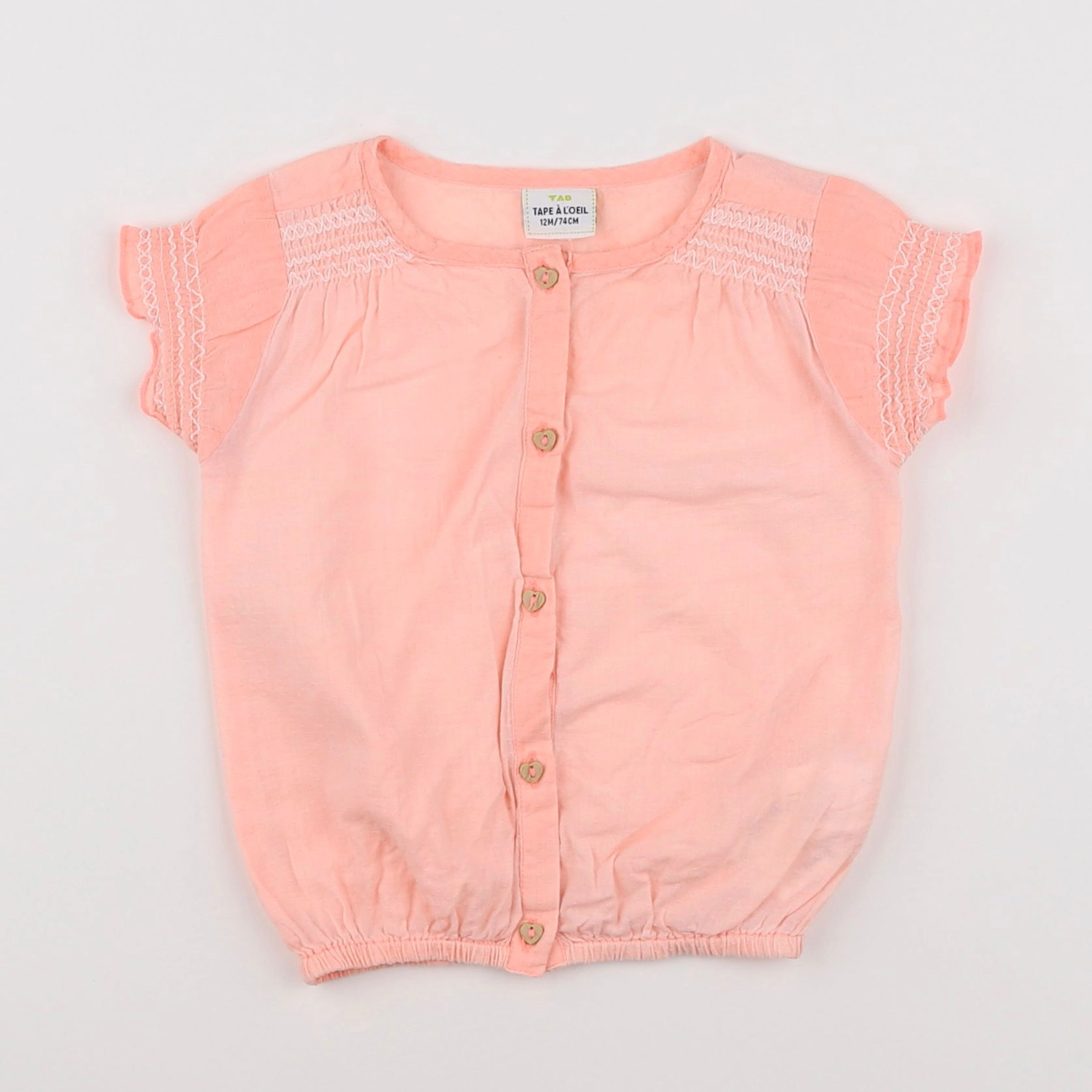 Tape à l'oeil - blouse rose - 12 mois