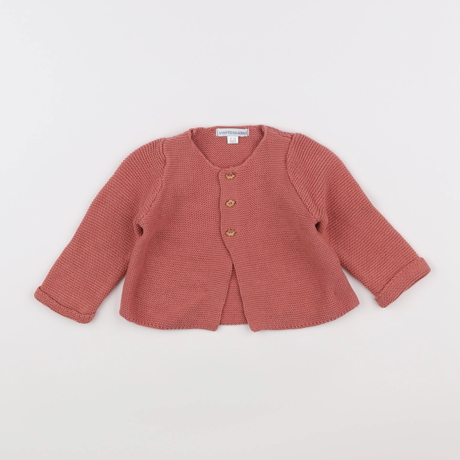 Vertbaudet - gilet rose - 6 mois