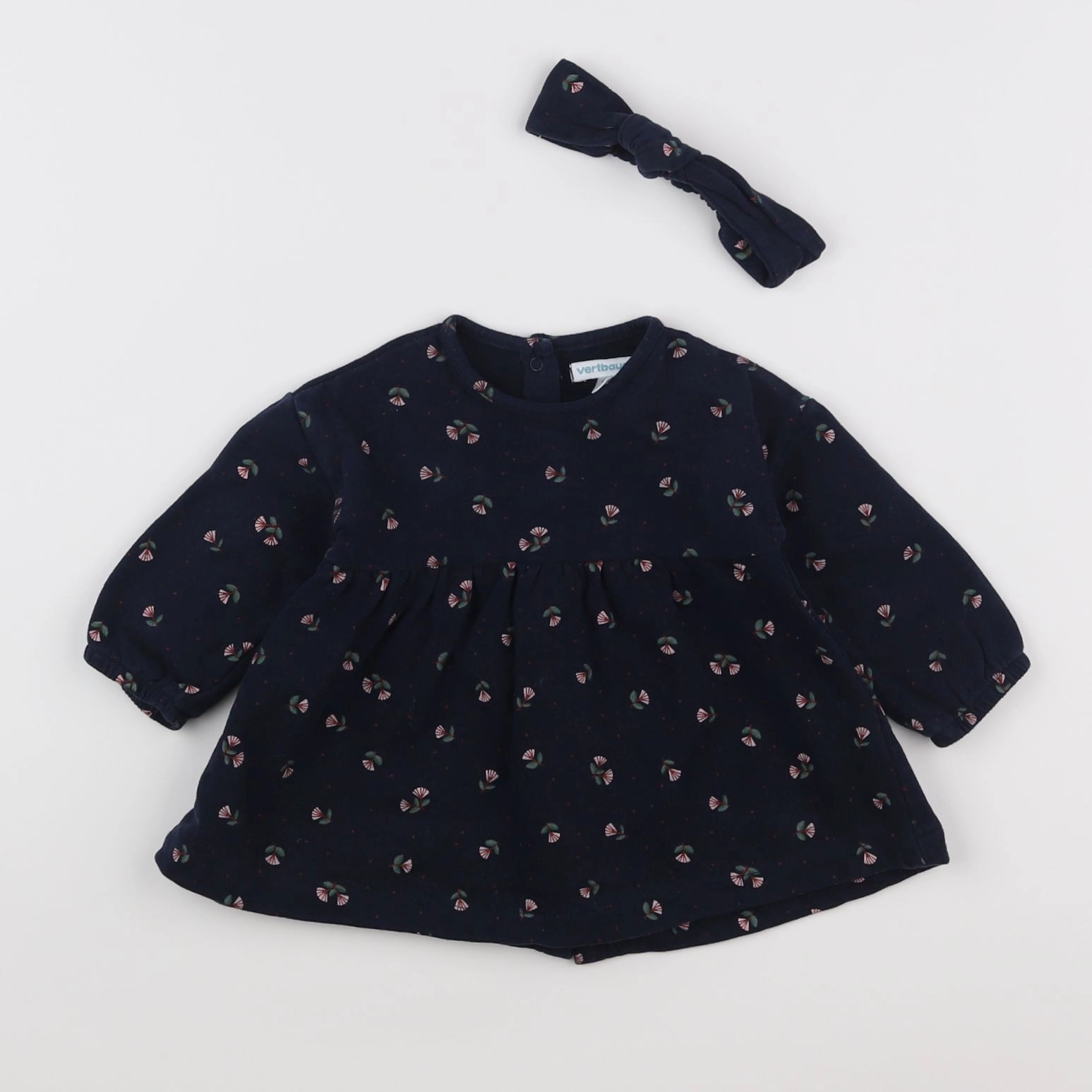 Vertbaudet - robe bleu - 9 mois