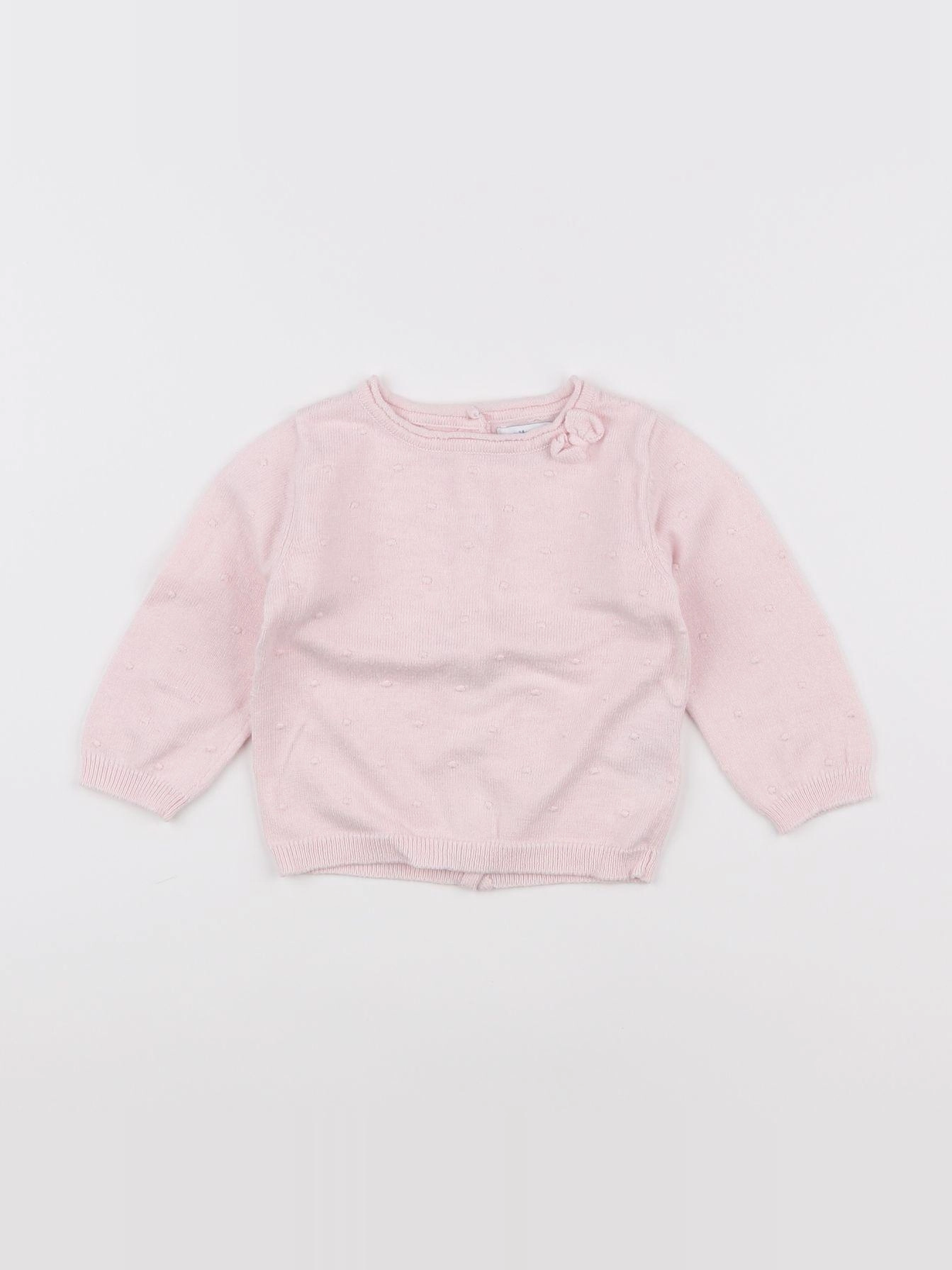 Vertbaudet - pull rose - 6 mois