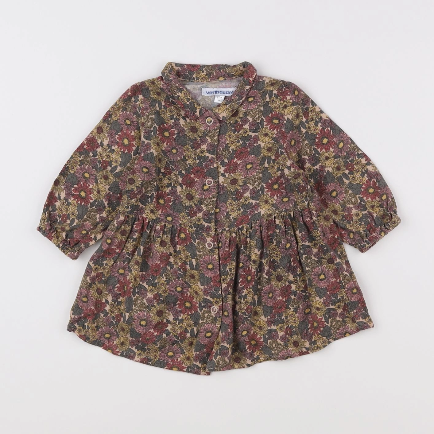 Vertbaudet - robe multicolore - 6 mois