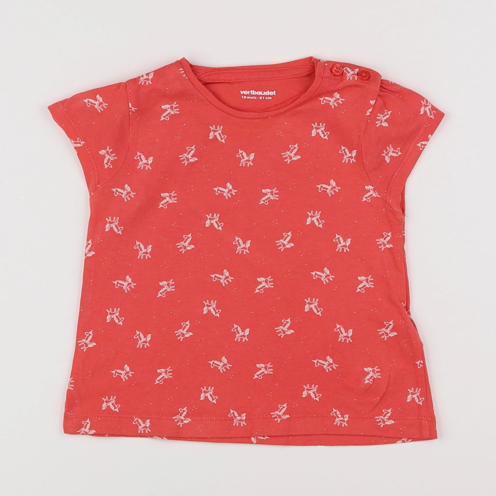 Vertbaudet - tee-shirt rose - 18 mois