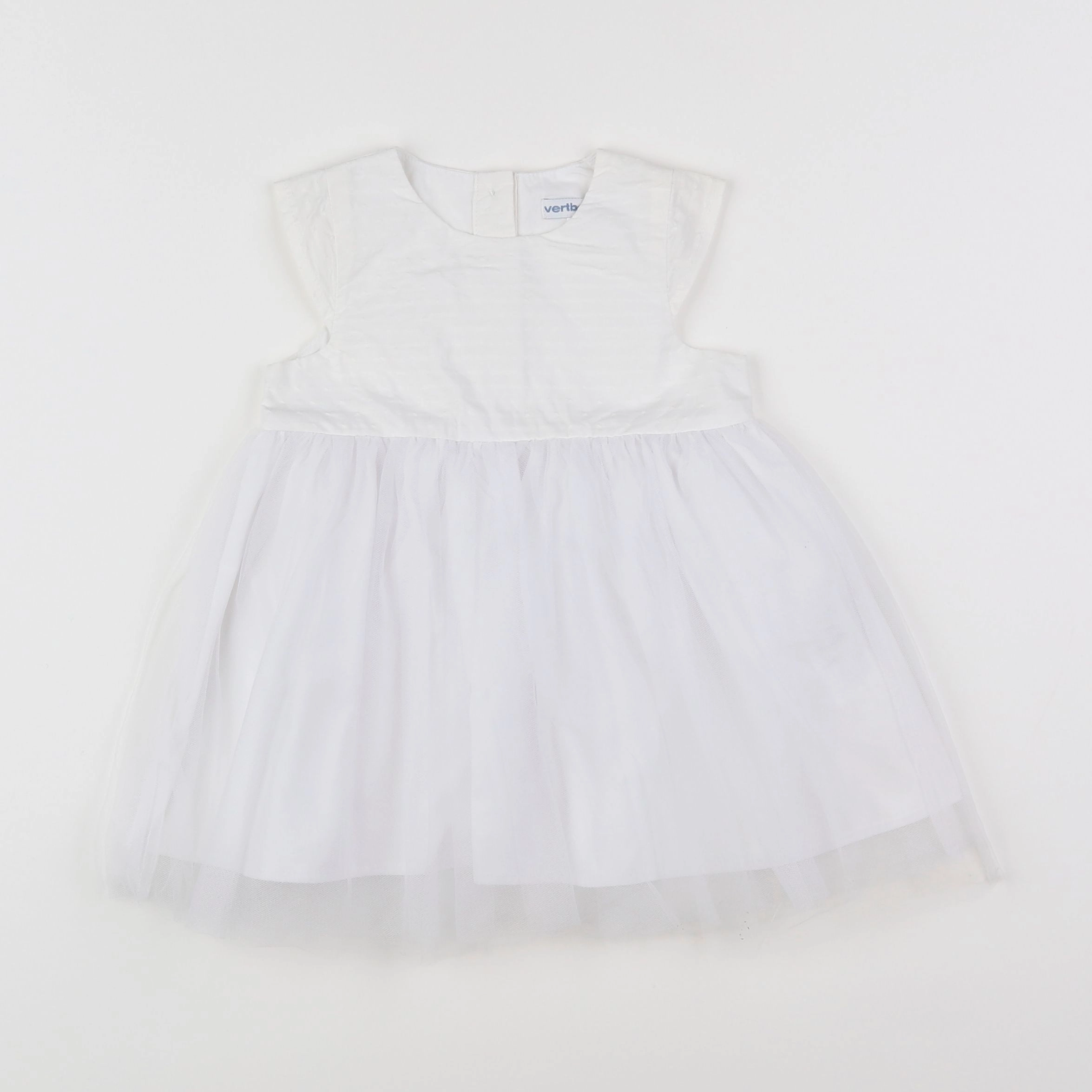 Vertbaudet - robe blanc - 12 mois