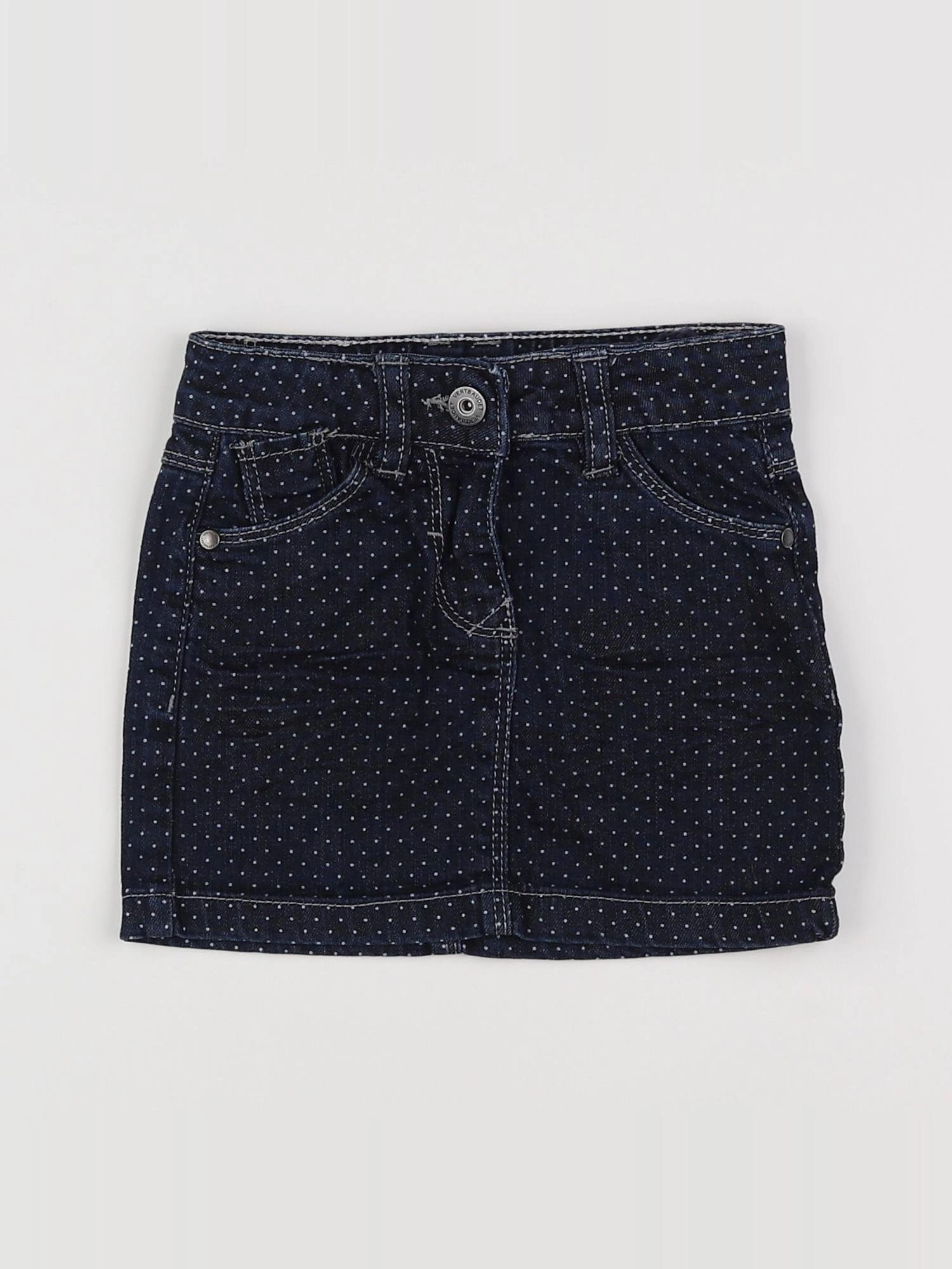Vertbaudet - jupe bleu, blanc - 4 ans