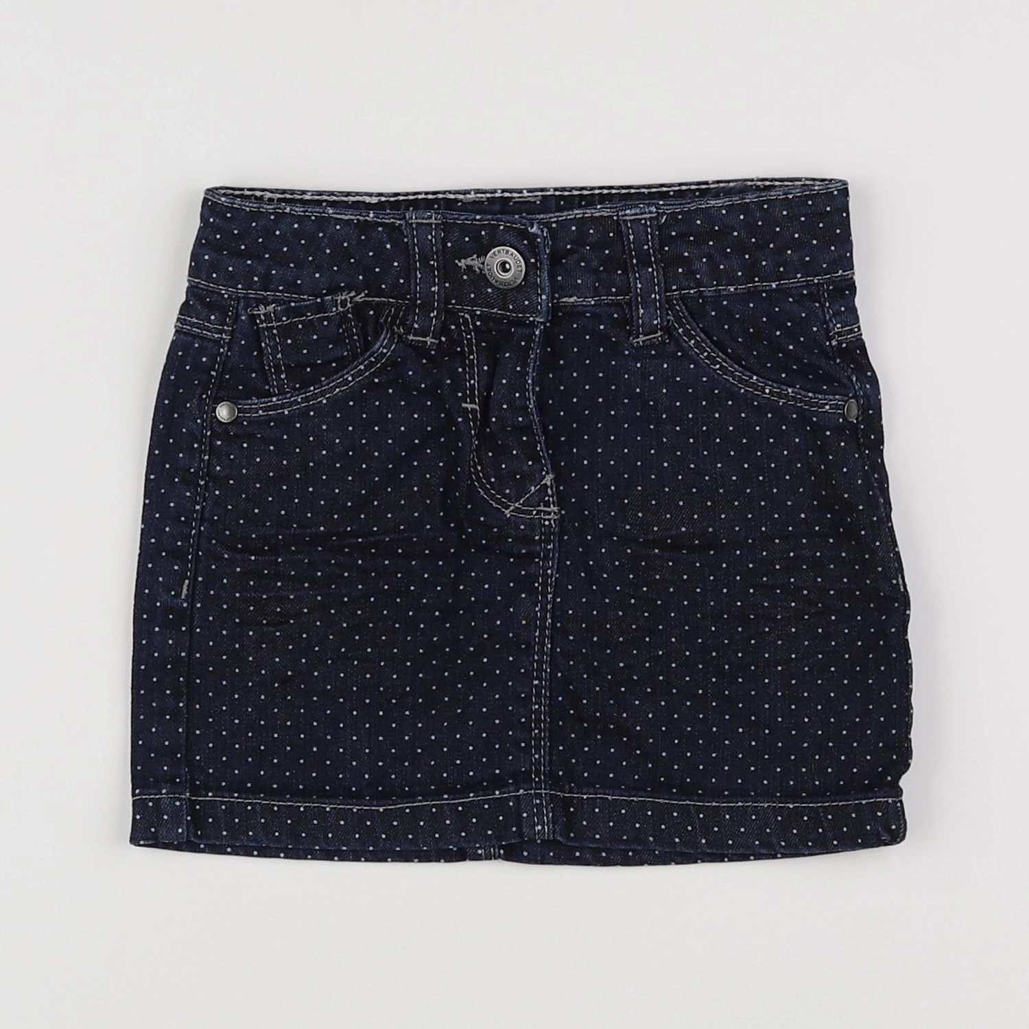 Vertbaudet - jupe bleu, blanc - 4 ans
