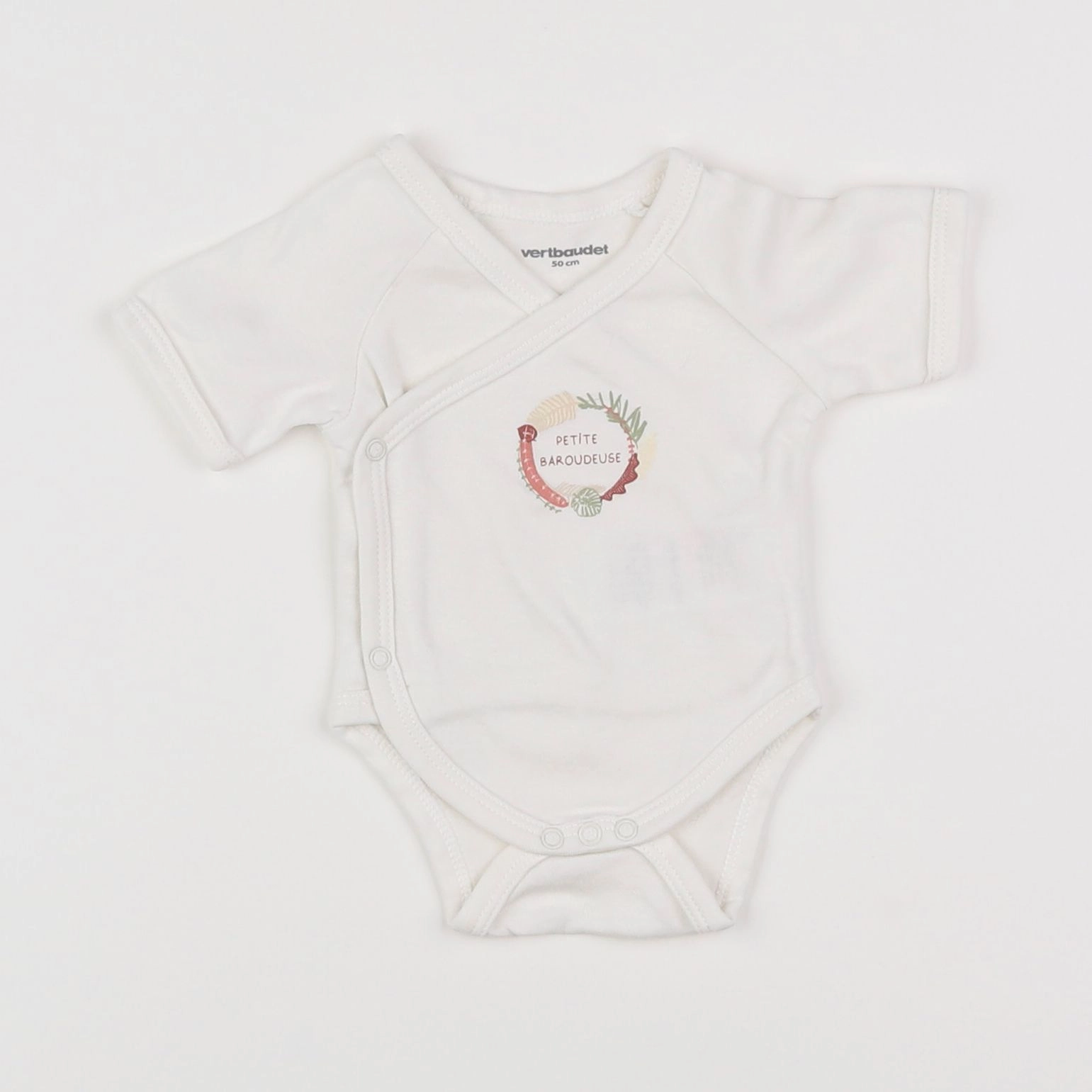 Vertbaudet - body blanc, multicolore - 0 mois