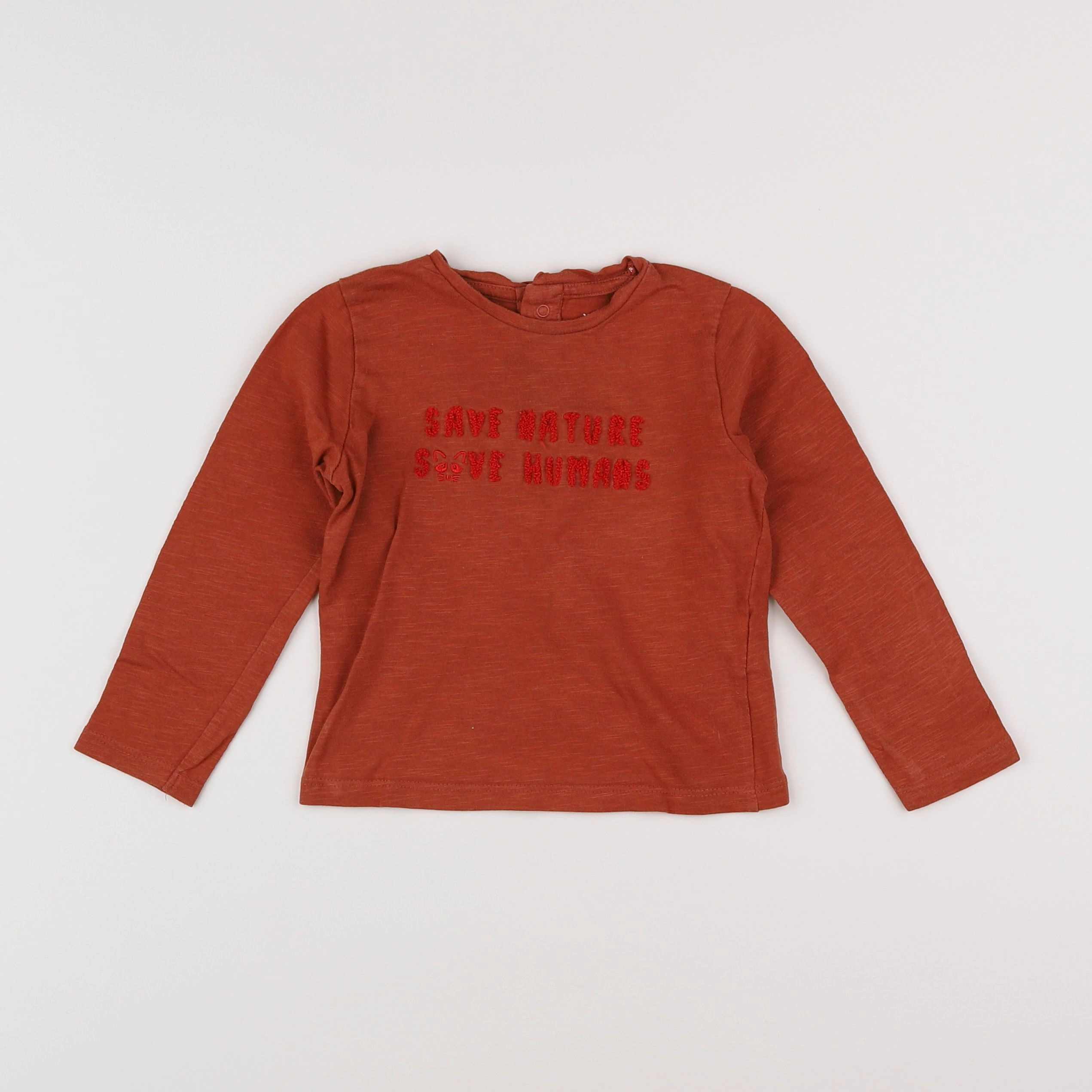 Vertbaudet - tee-shirt rouge - 2 ans