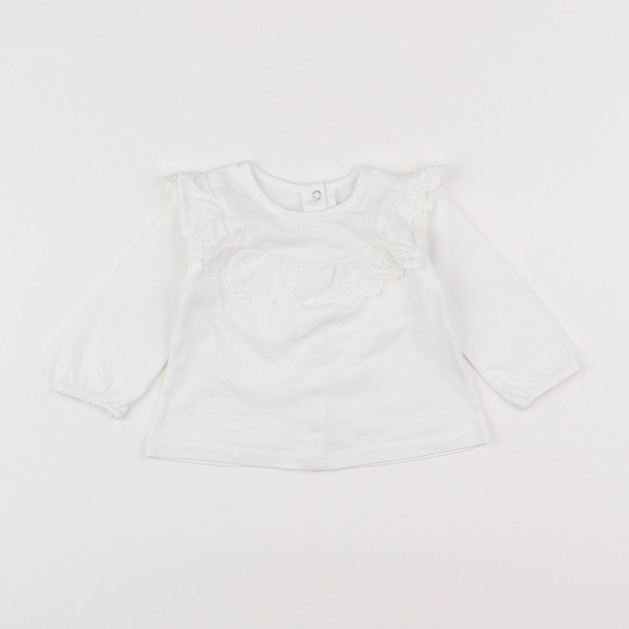 Vertbaudet - tee-shirt blanc - 6 mois