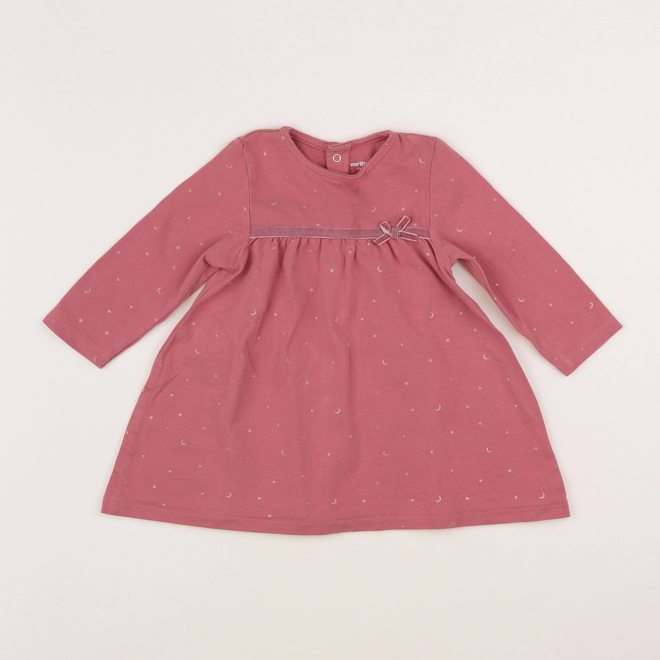 Vertbaudet - robe rose - 9 mois