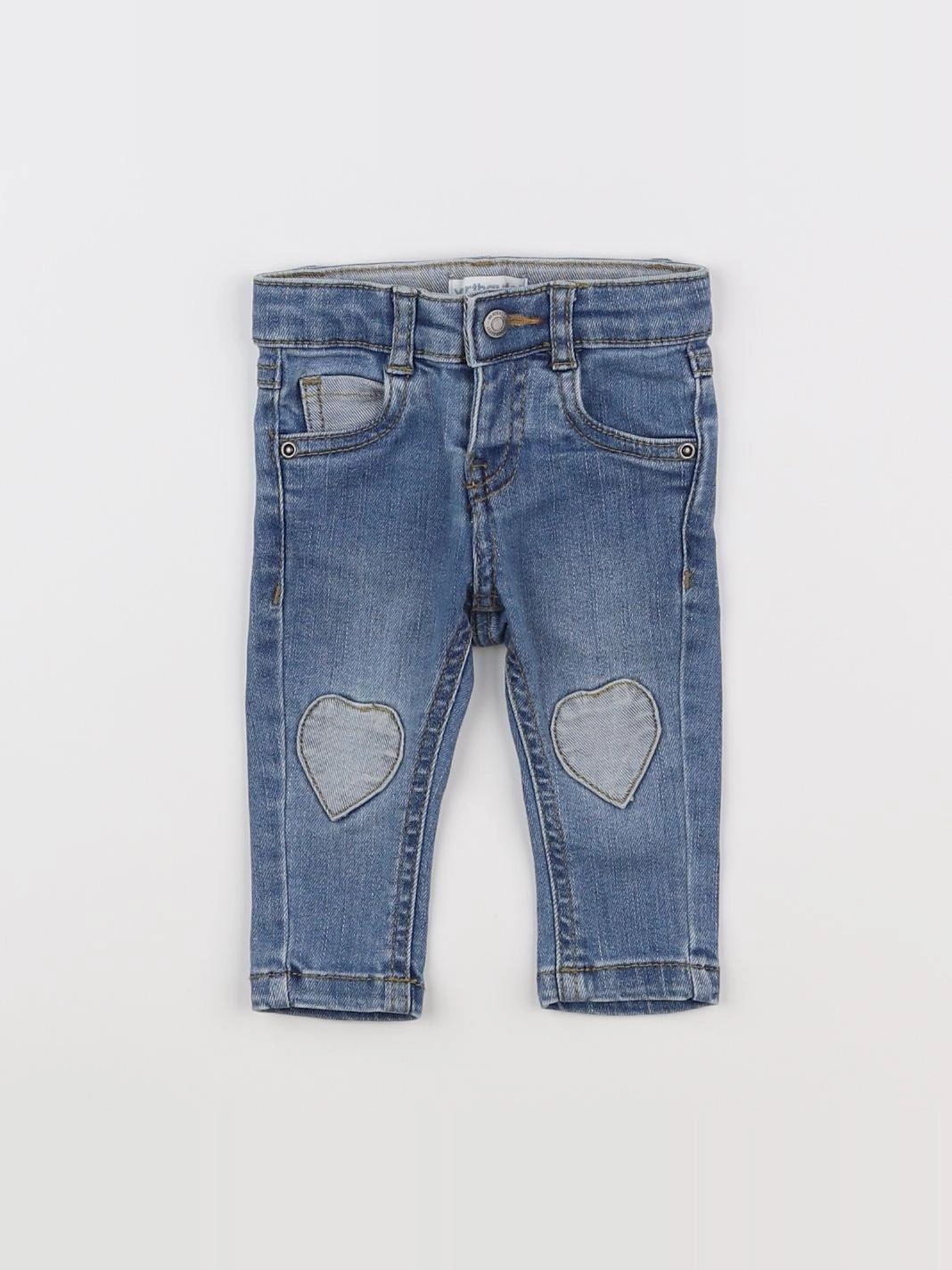 Vertbaudet - jean bleu - 3 mois