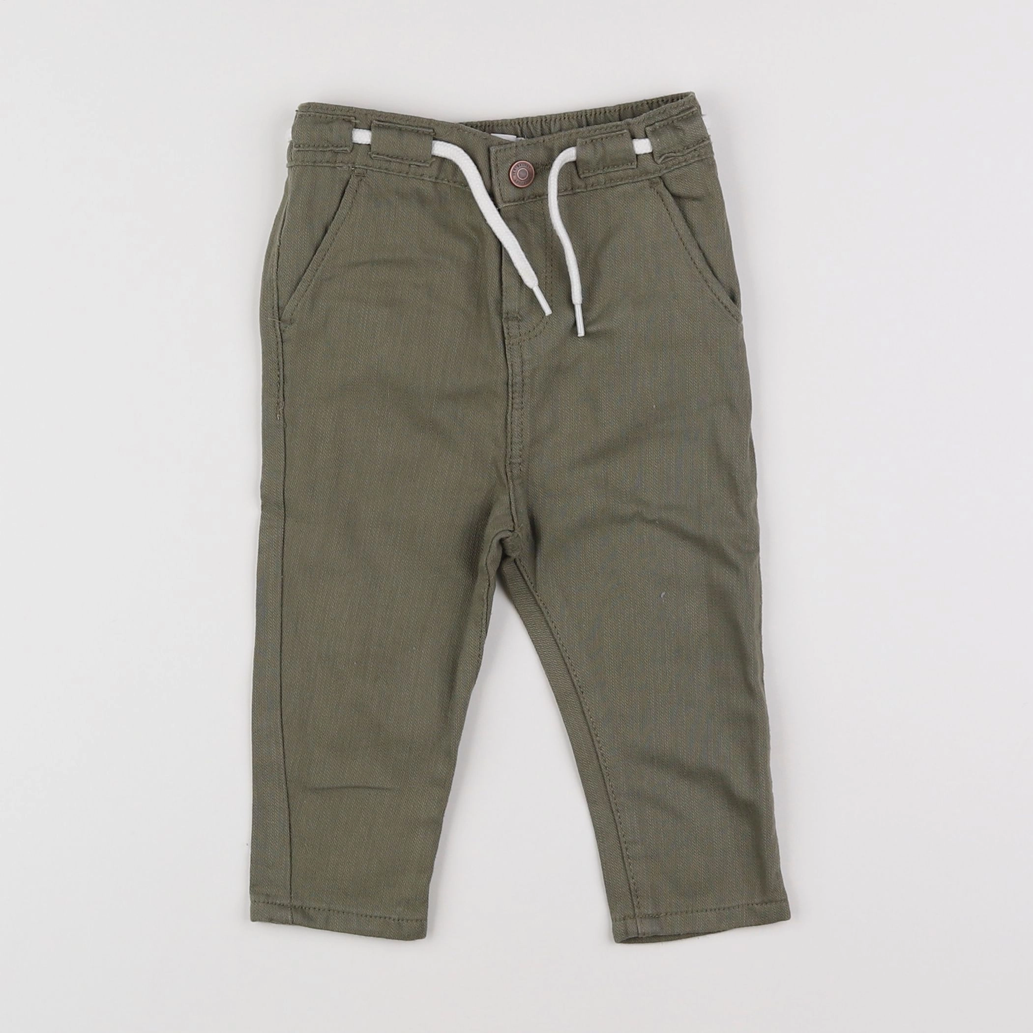Vertbaudet - pantalon vert - 9 mois