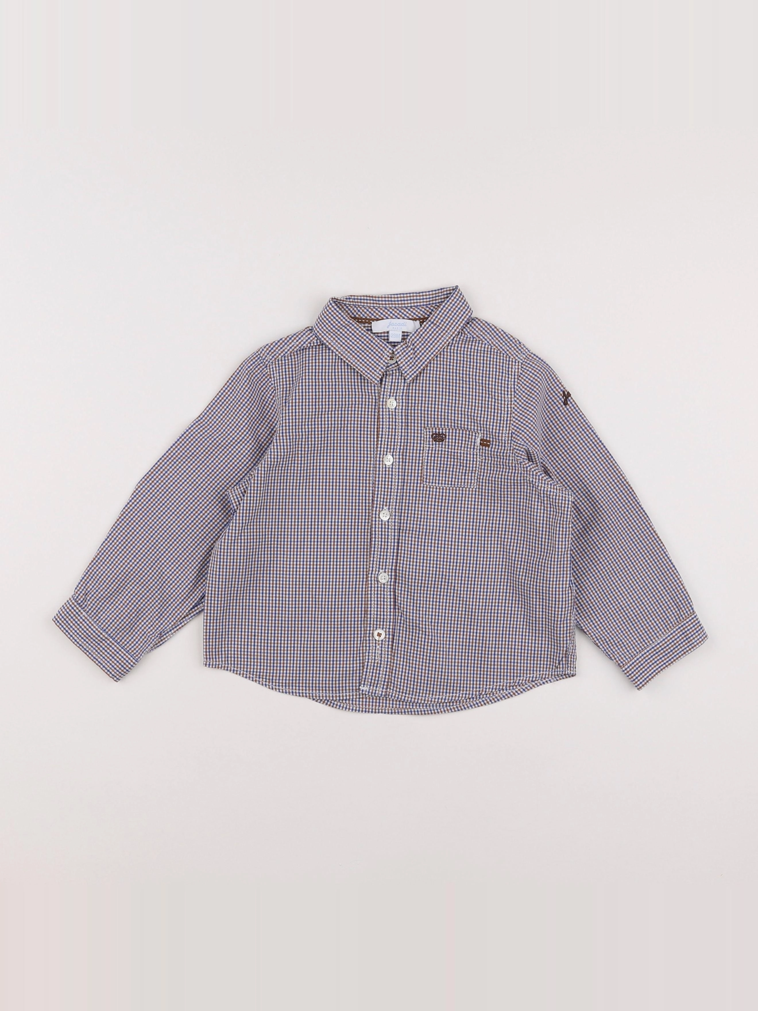 Jacadi - chemise blanc, bleu - 2 ans