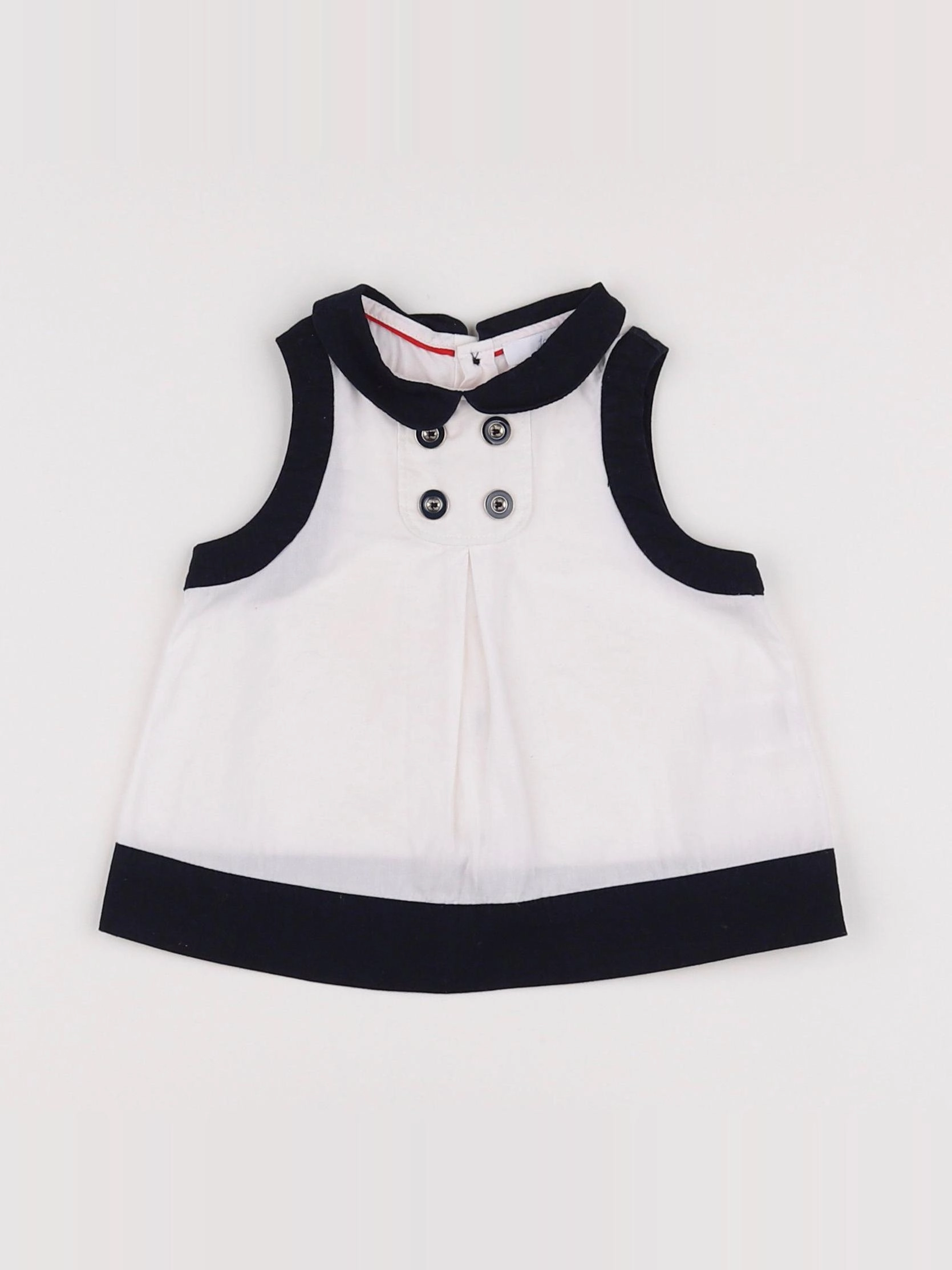 Jacadi - blouse bleu, blanc - 12 mois