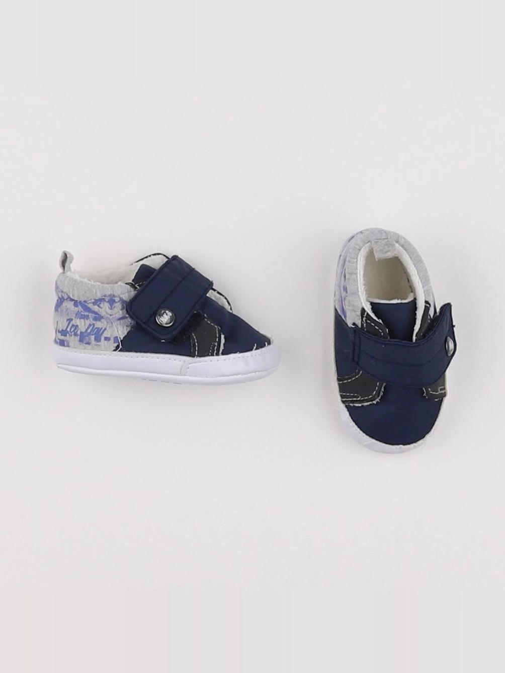 IKKS - chaussons bleu, gris - pointure 16/17