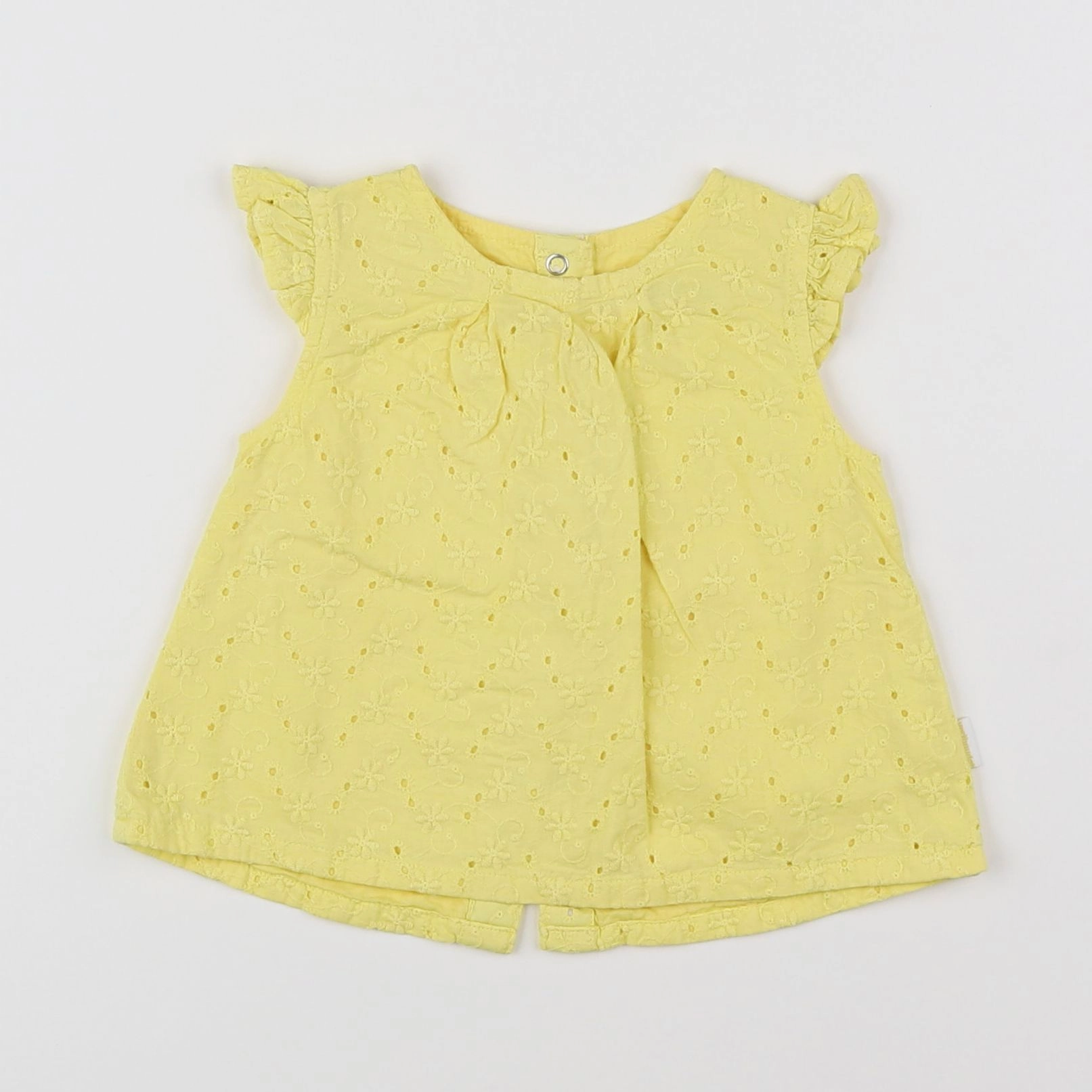 Vertbaudet - blouse jaune - 6 mois