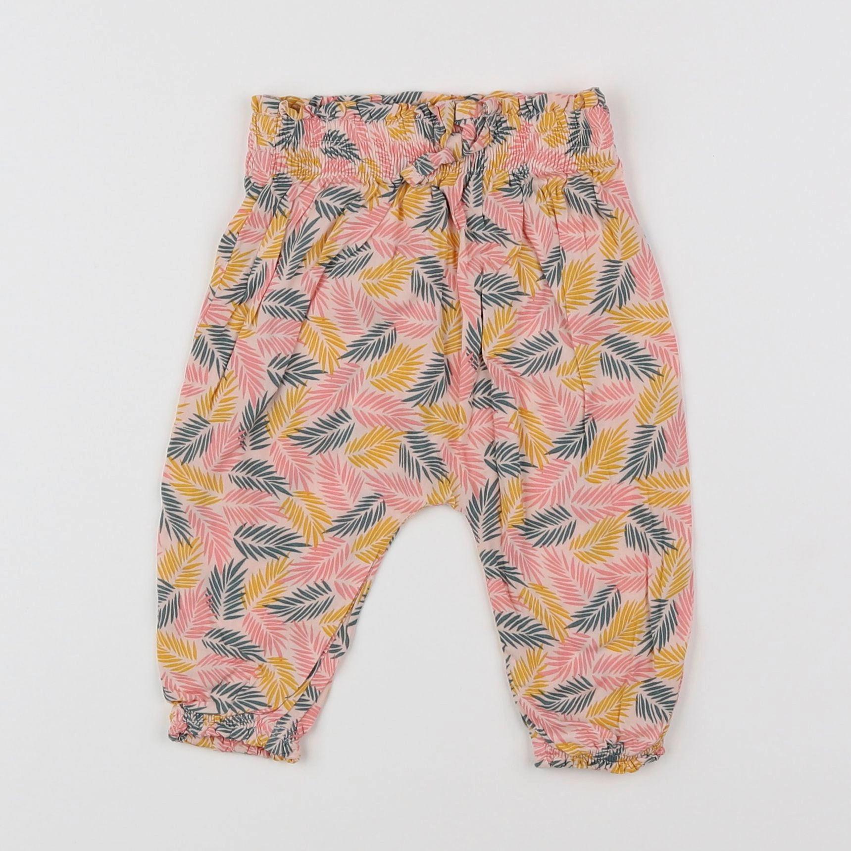 Vertbaudet - pantalon rose, vert - 6 mois