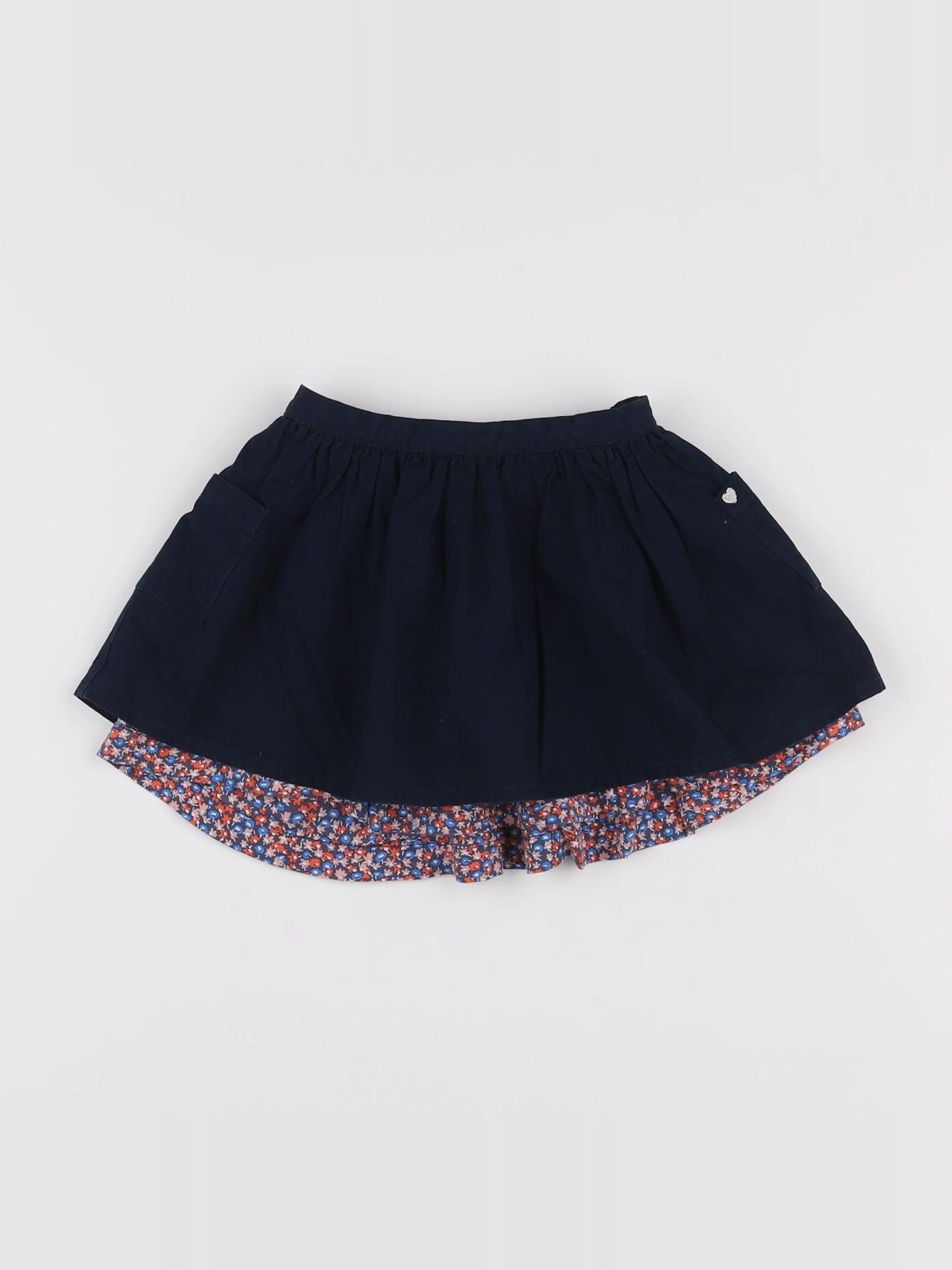 Vertbaudet - jupe réversible bleu, multicolore - 5 ans