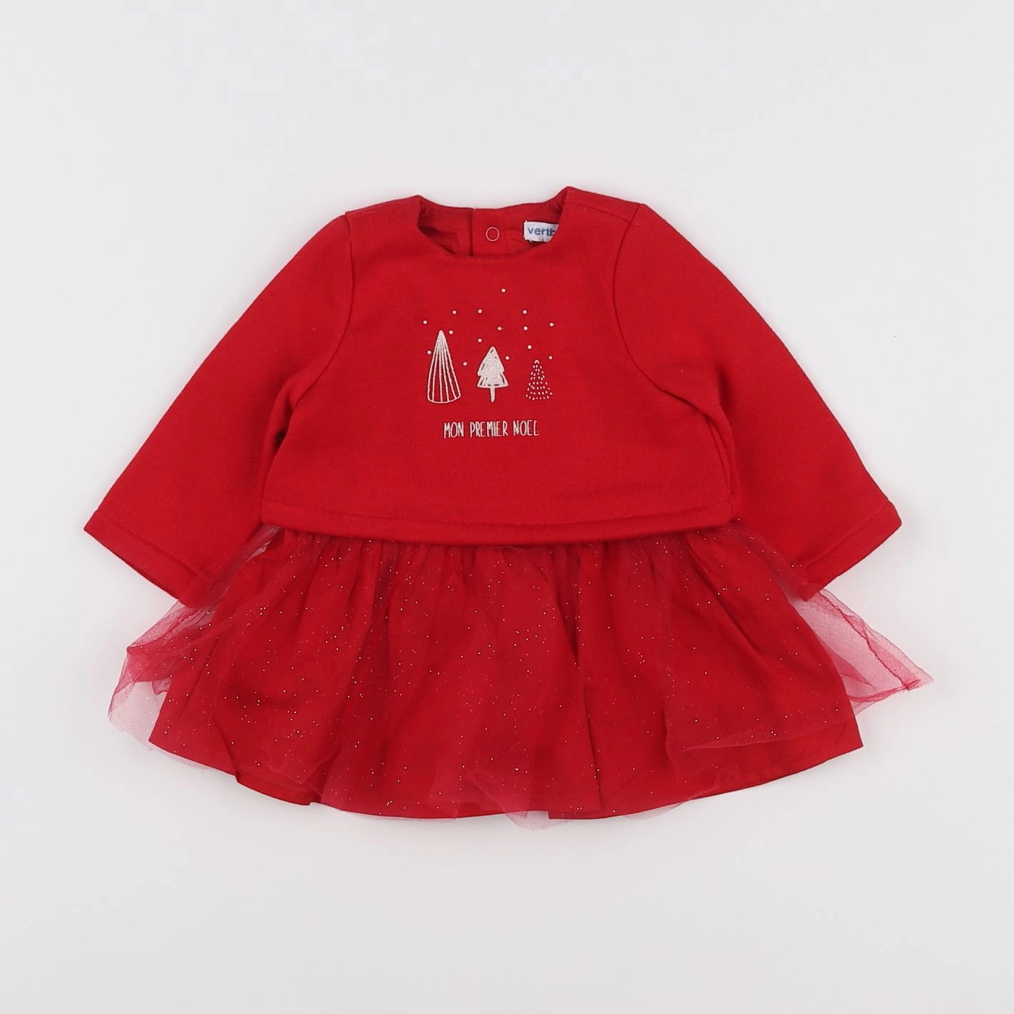 Vertbaudet - robe rouge - 3 mois