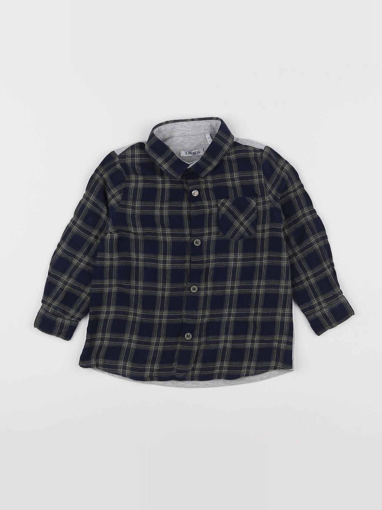 IKKS - chemise bleu, vert - 18 mois