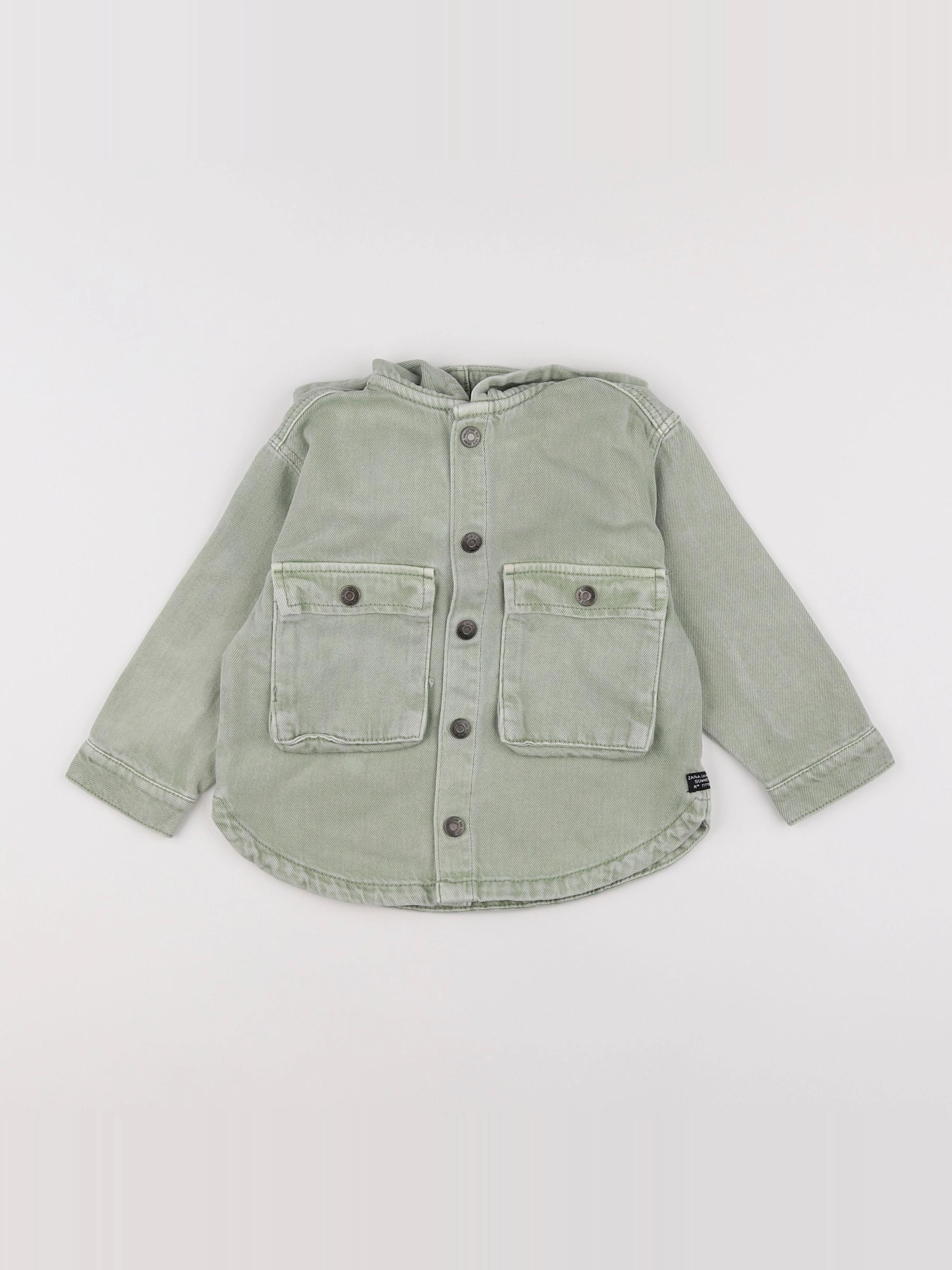 Zara - chemise vert - 9/12 mois