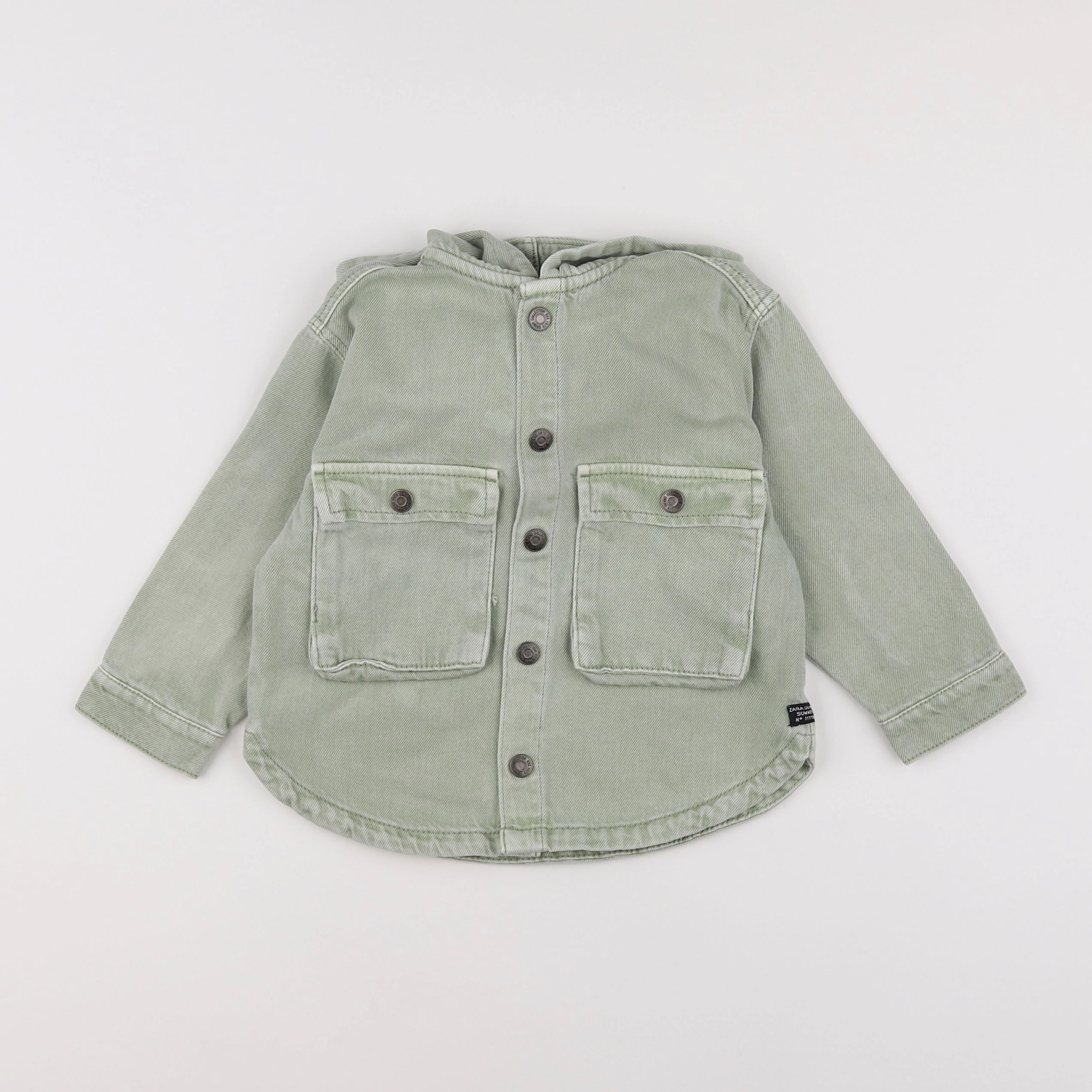 Zara - chemise vert - 9/12 mois