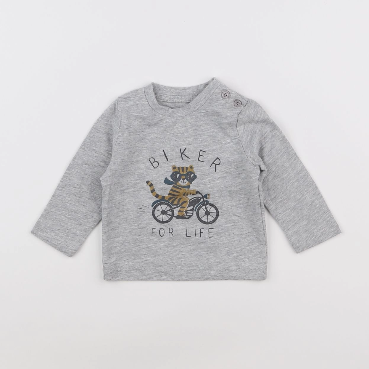 Vertbaudet - tee-shirt gris - 3 mois
