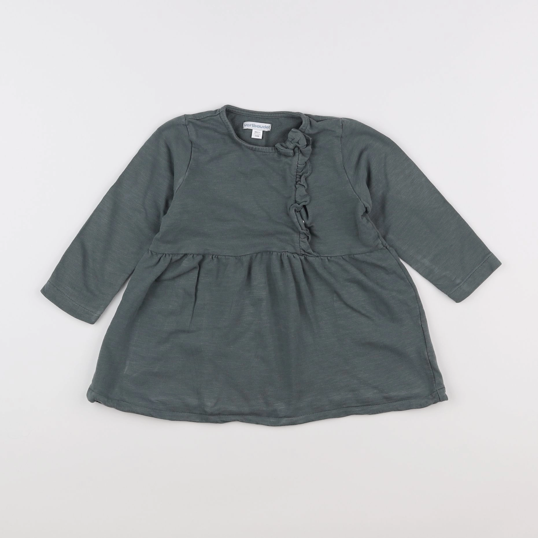 Vertbaudet - robe vert - 2 ans
