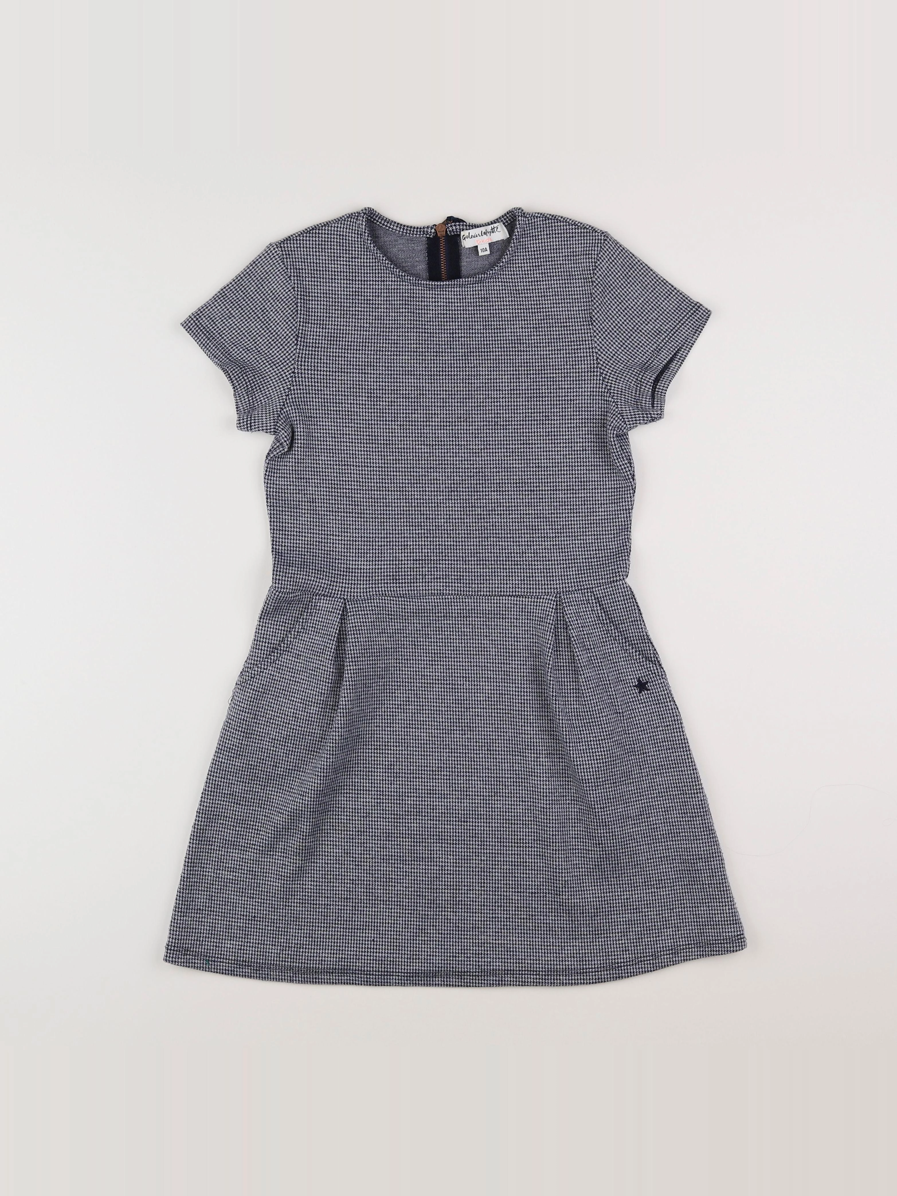 Galeries Lafayette - robe blanc, gris - 10 ans