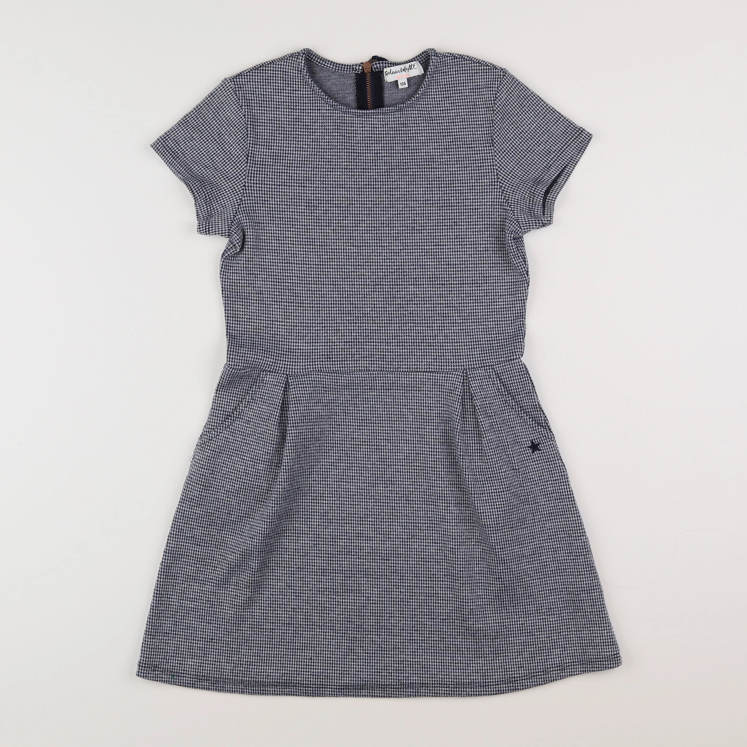 Galeries Lafayette - robe blanc, gris - 10 ans