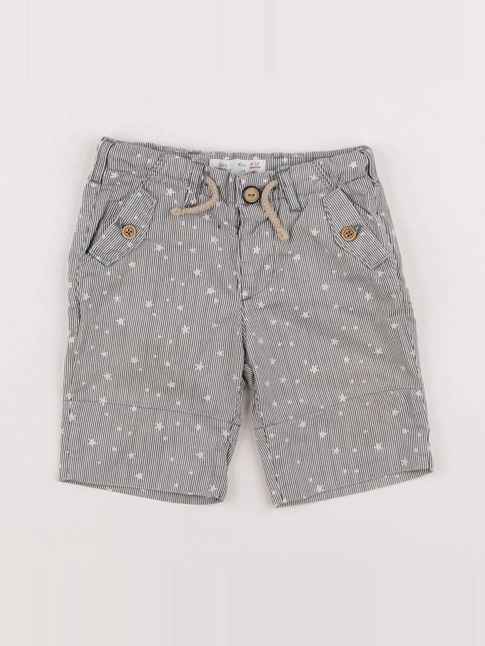 Zara - short gris - 9/12 mois