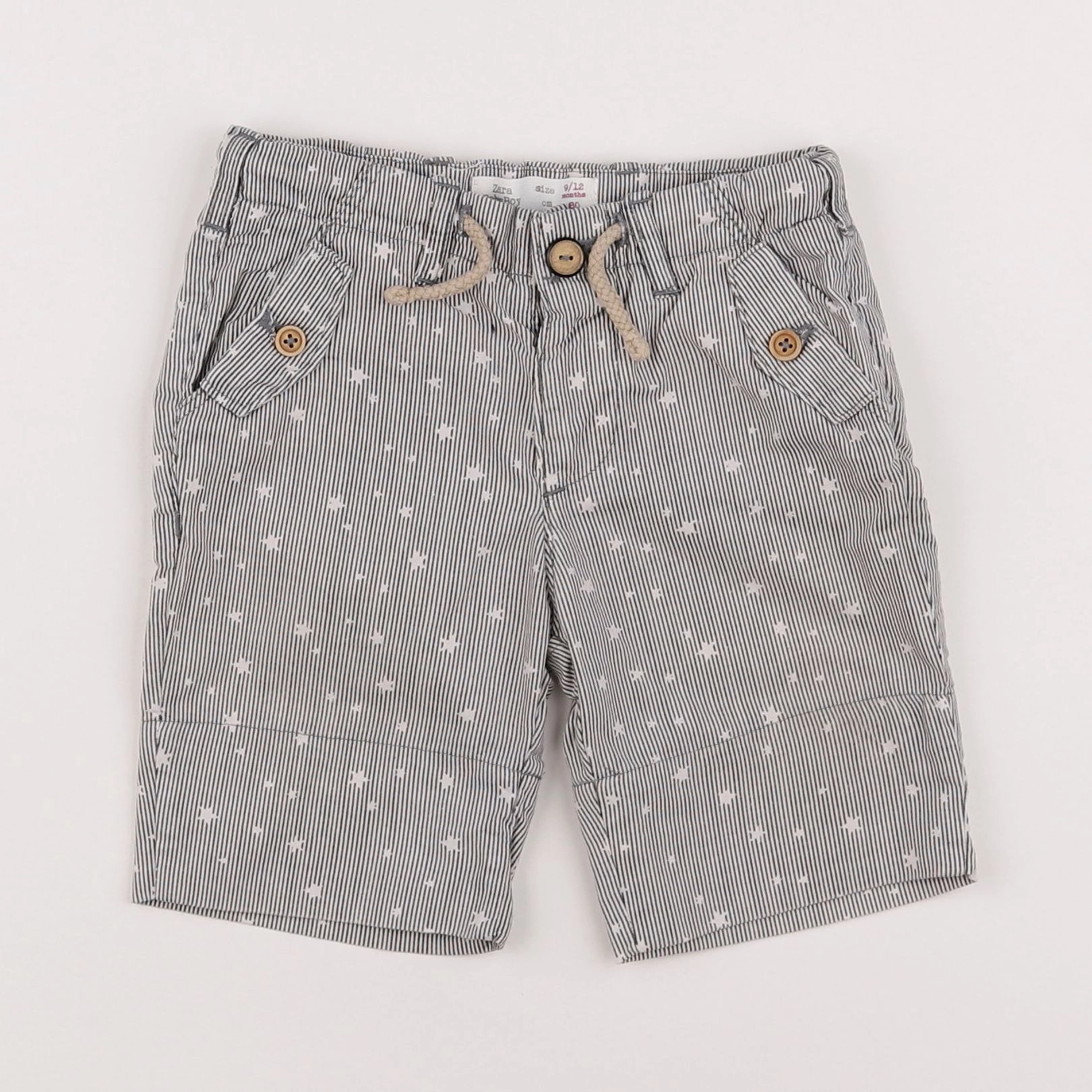 Zara - short gris - 9/12 mois